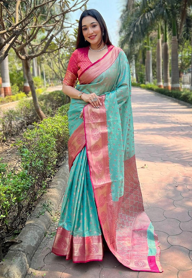 Hooriya Fashions - Banarasi Soft Silk Saree .