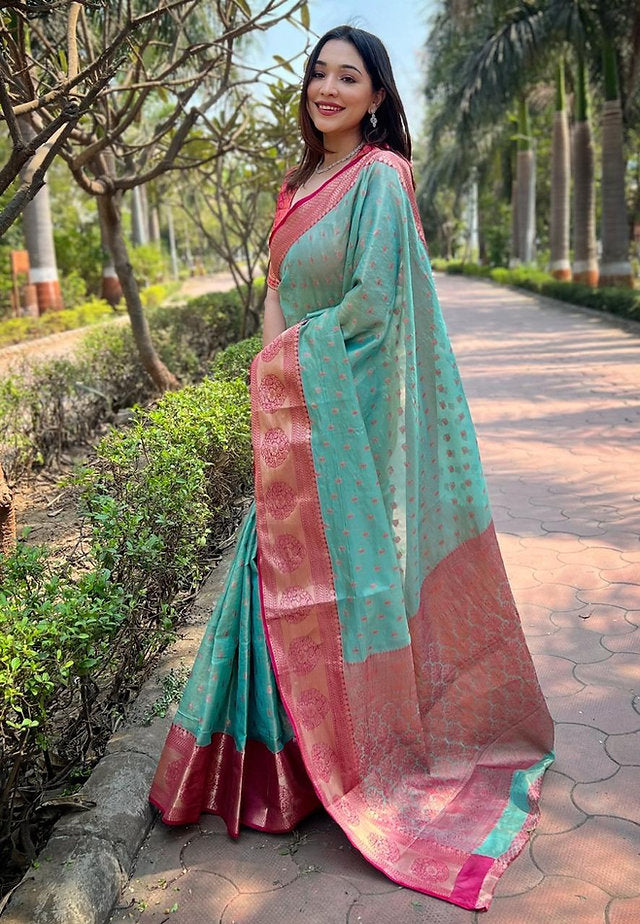 Hooriya Fashions - Banarasi Soft Silk Saree .