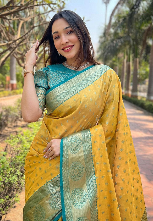 Hooriya Fashions - Banarasi Soft Silk Saree .