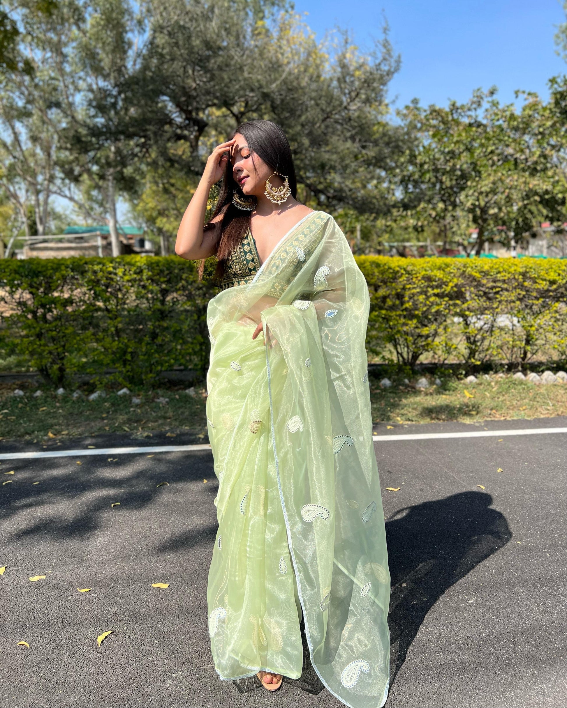 hooriya Fashions - Organza Gotawork saree