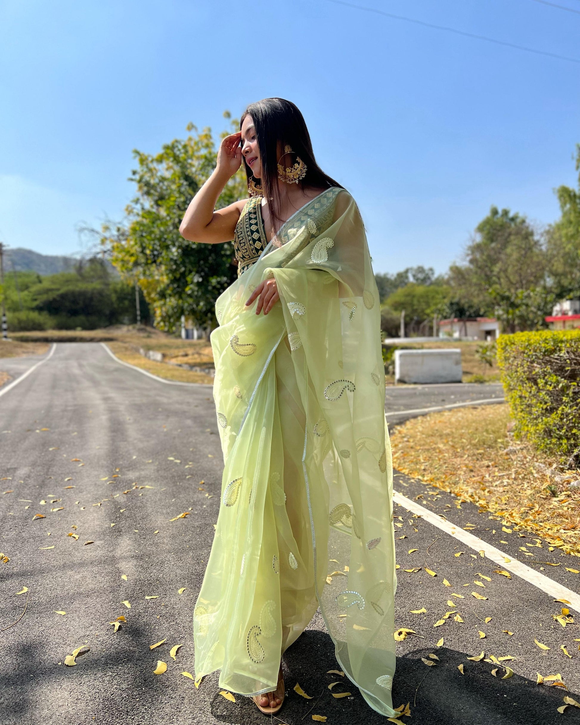 hooriya Fashions - Organza Gotawork saree