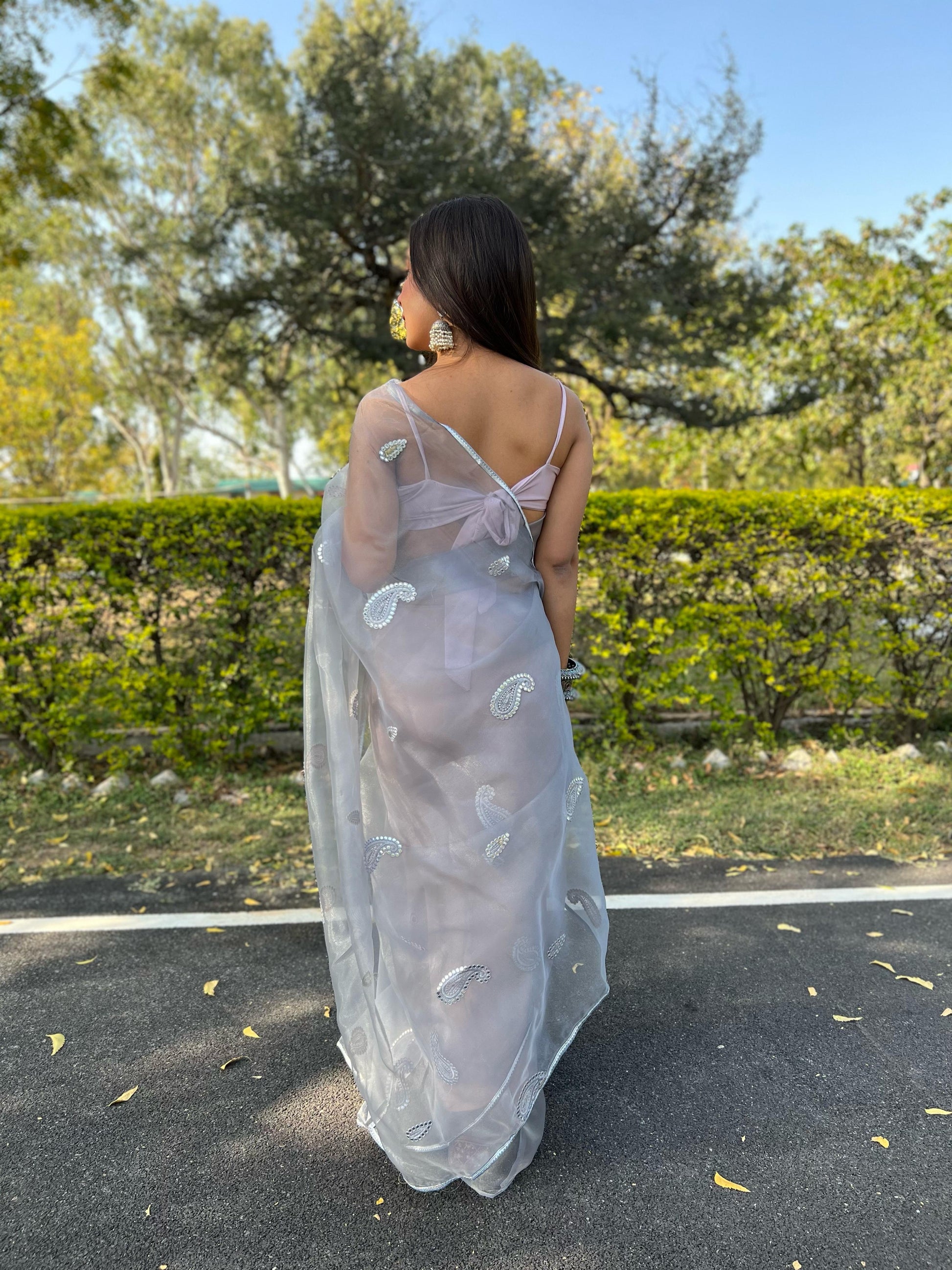 hooriya Fashions - Organza Gotawork saree