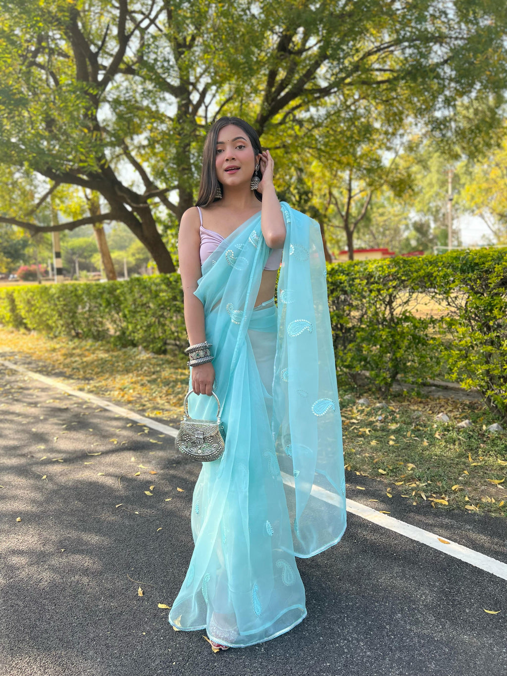hooriya Fashions - Organza Gotawork saree