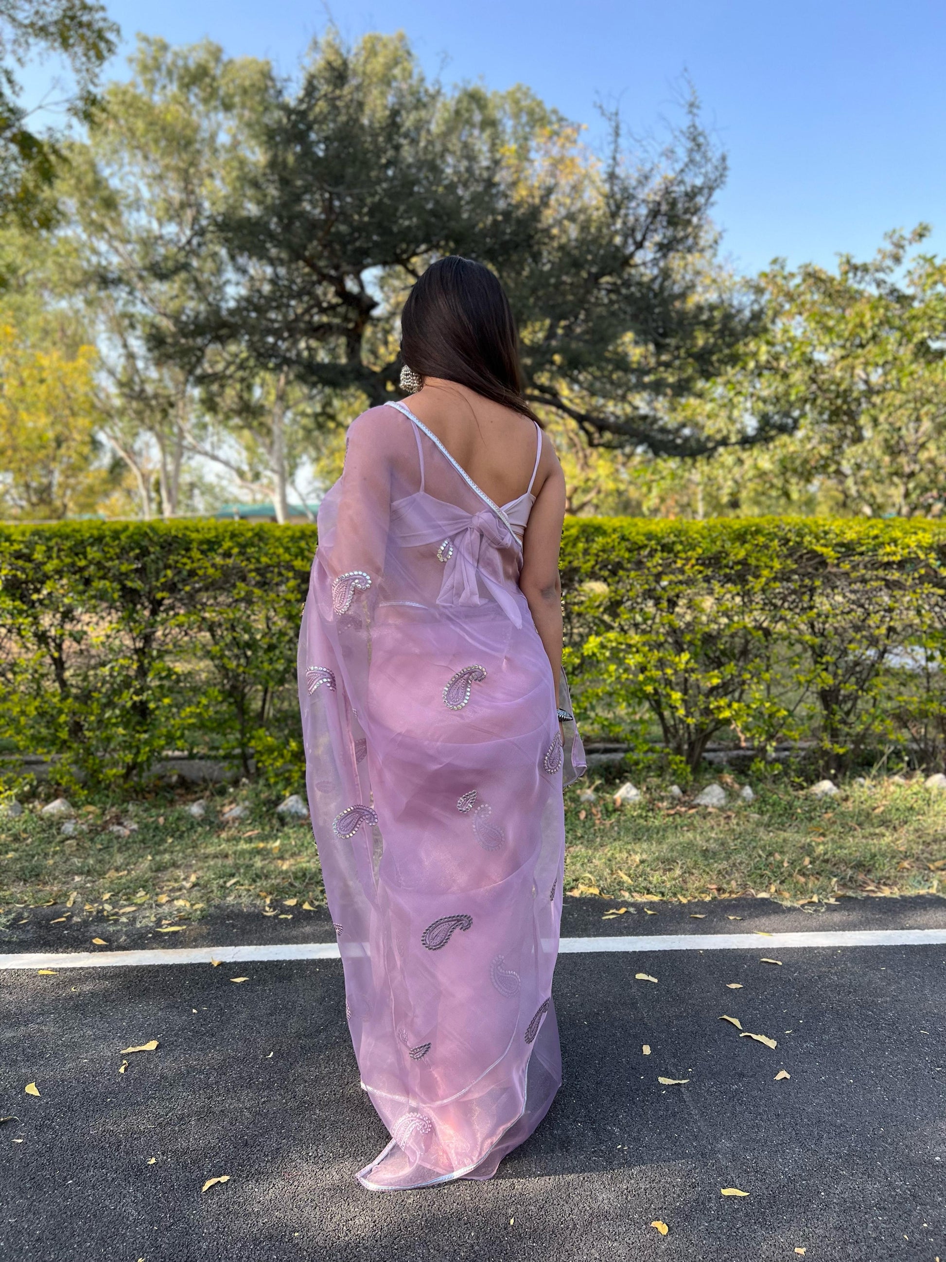 hooriya Fashions - Organza Gotawork saree