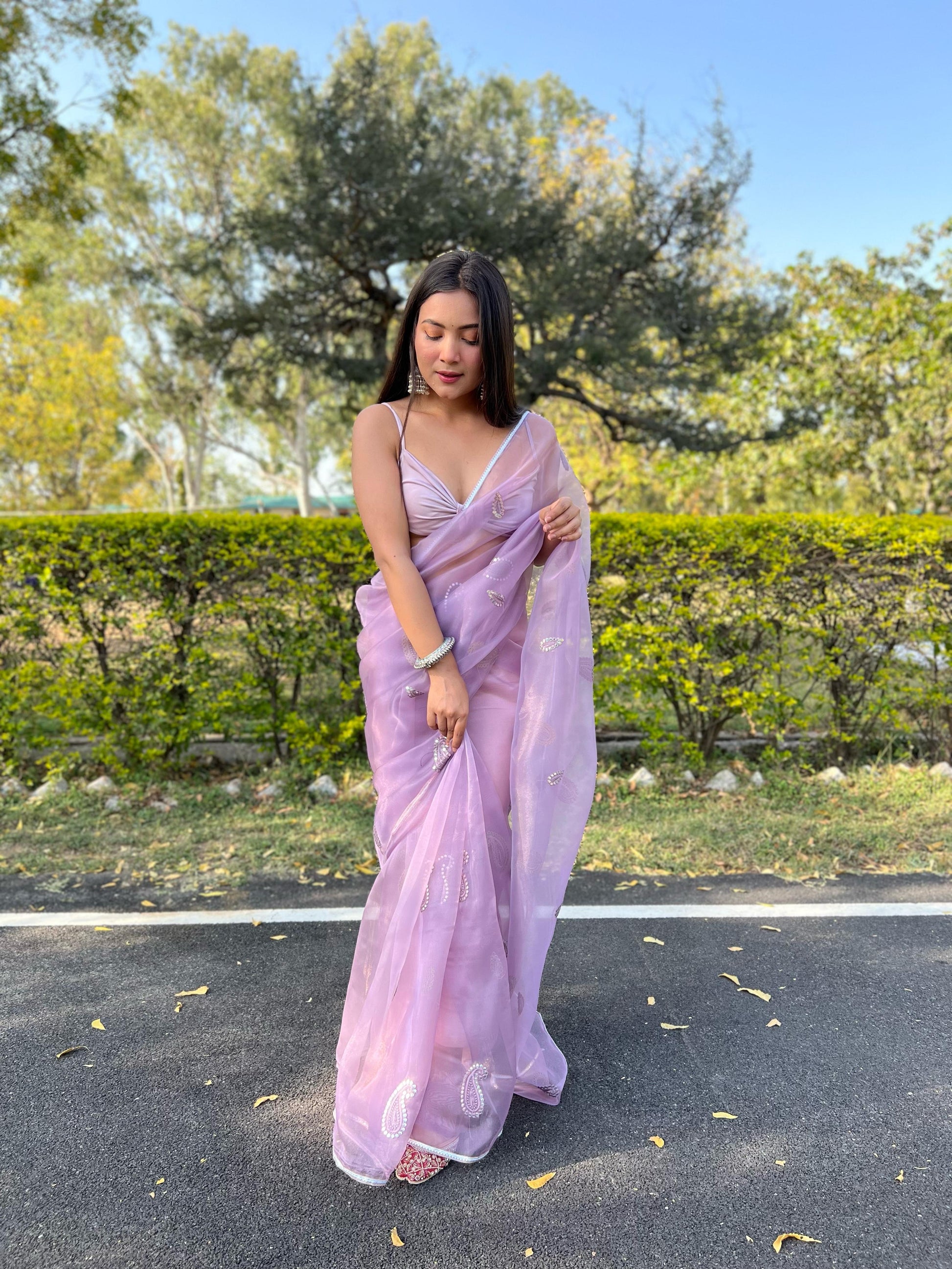 hooriya Fashions - Organza Gotawork saree
