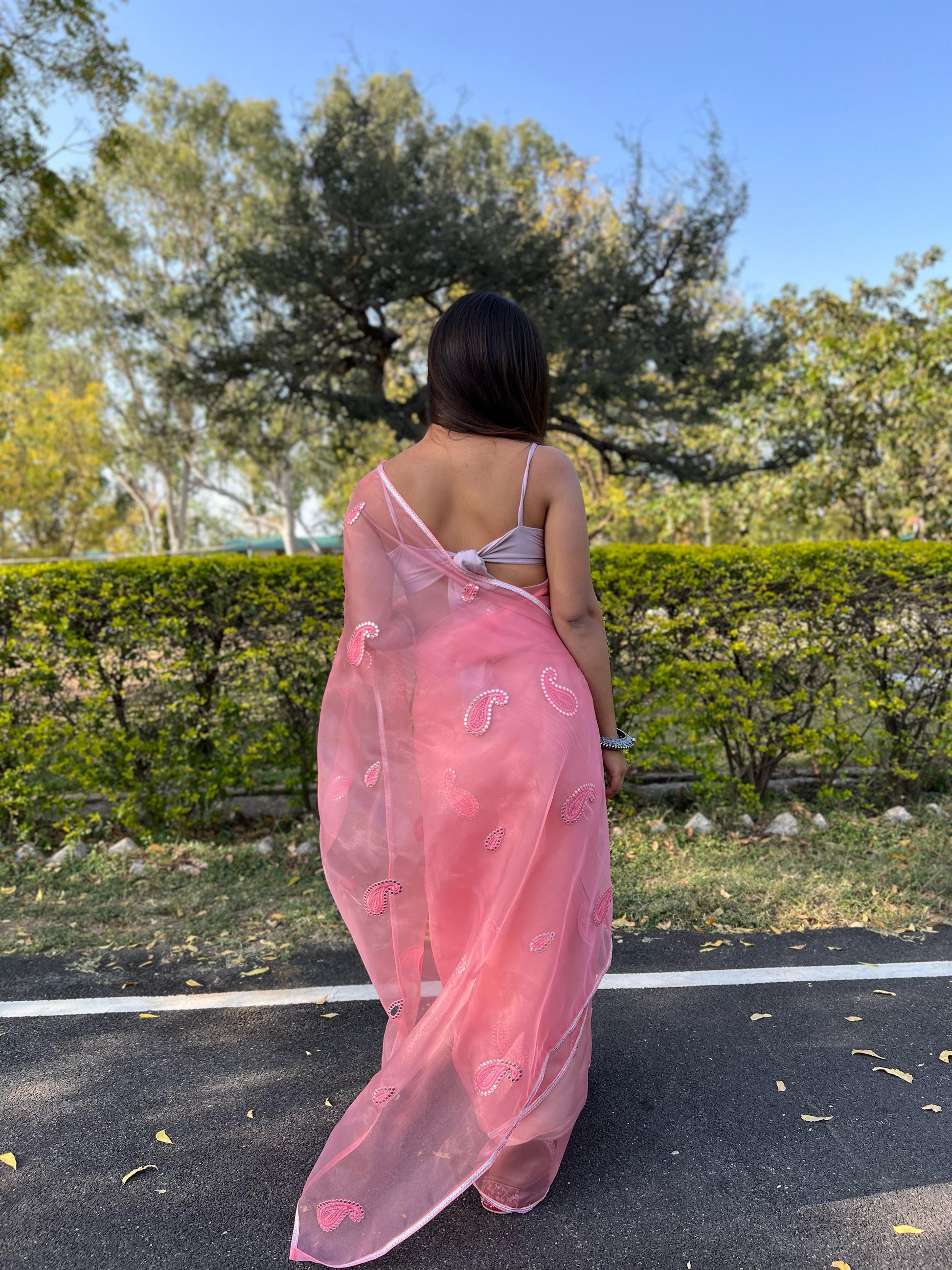 hooriya Fashions - Organza Gotawork saree
