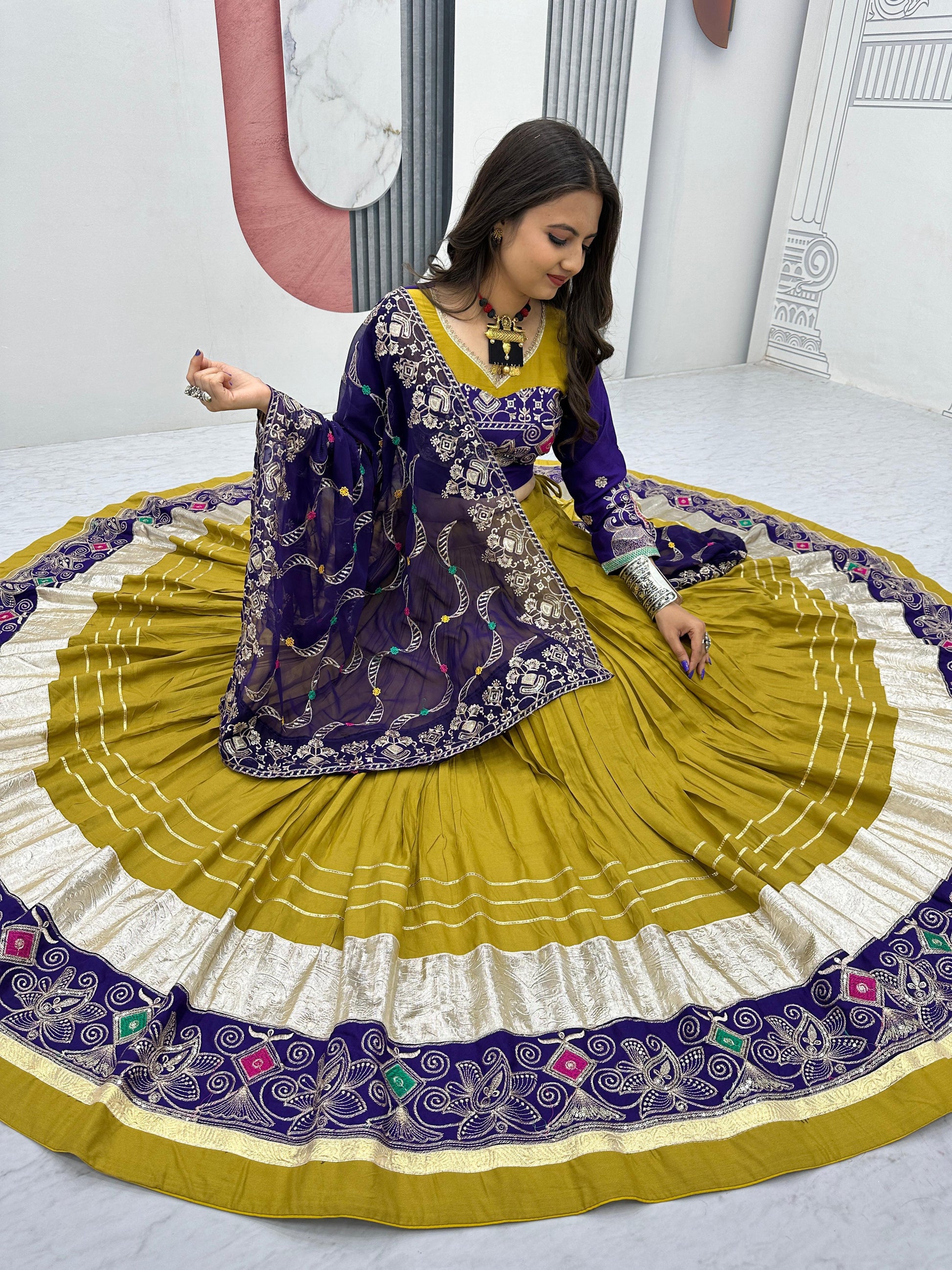 Hooriya fashions - Navratri Special Pure Cotton Lehenga Choli