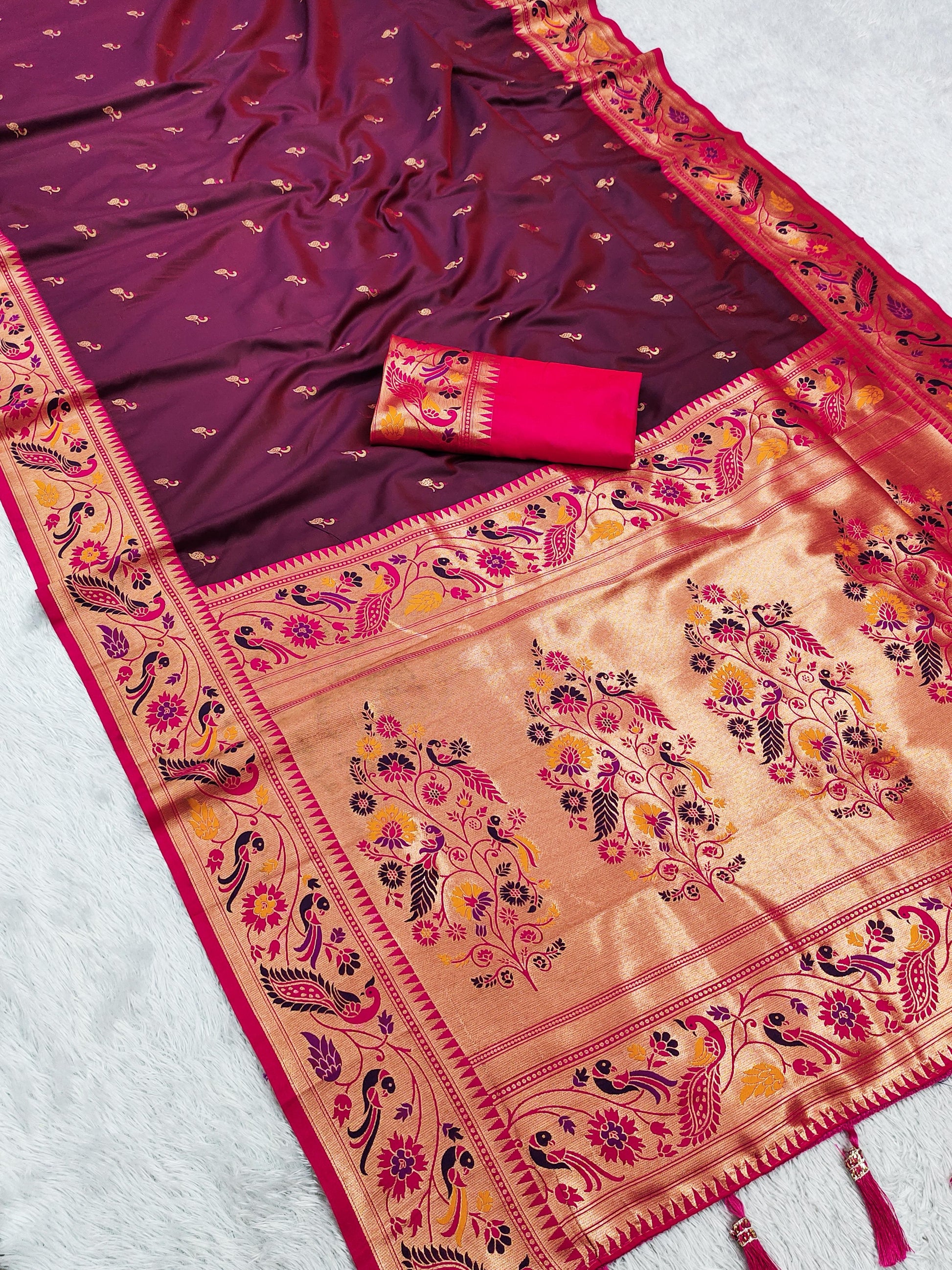 Hooriya Fashions - Soft Pethani silk saree