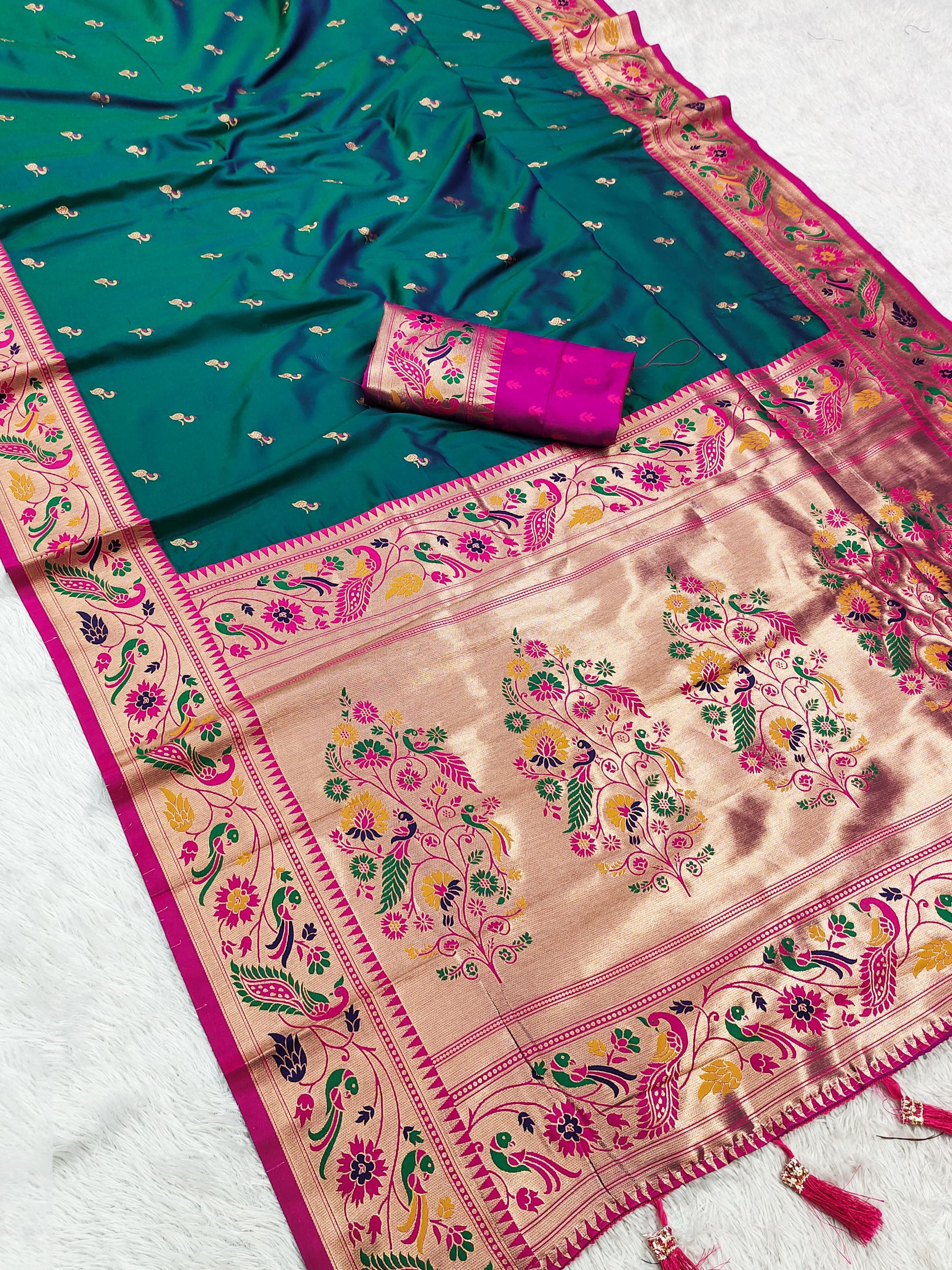 Hooriya Fashions - Soft Pethani silk saree