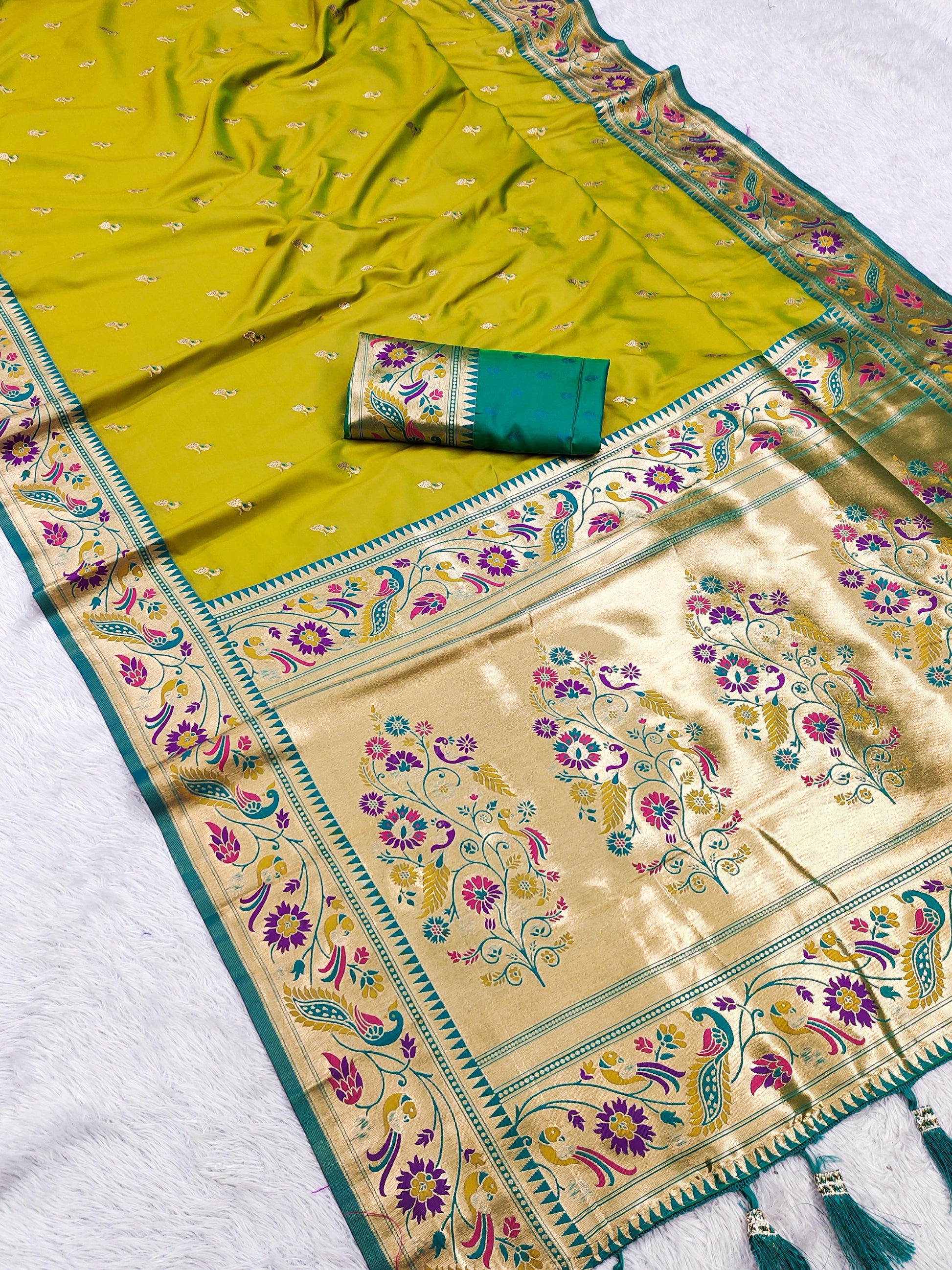 Hooriya Fashions - Soft Pethani silk saree