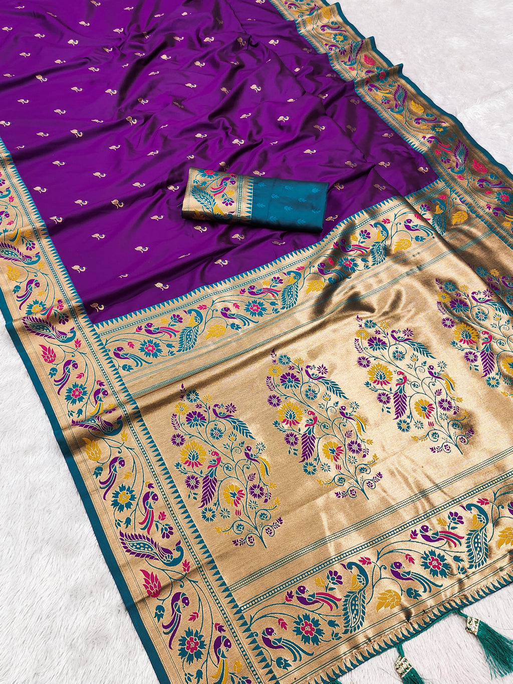 Hooriya Fashions - Soft Pethani silk saree