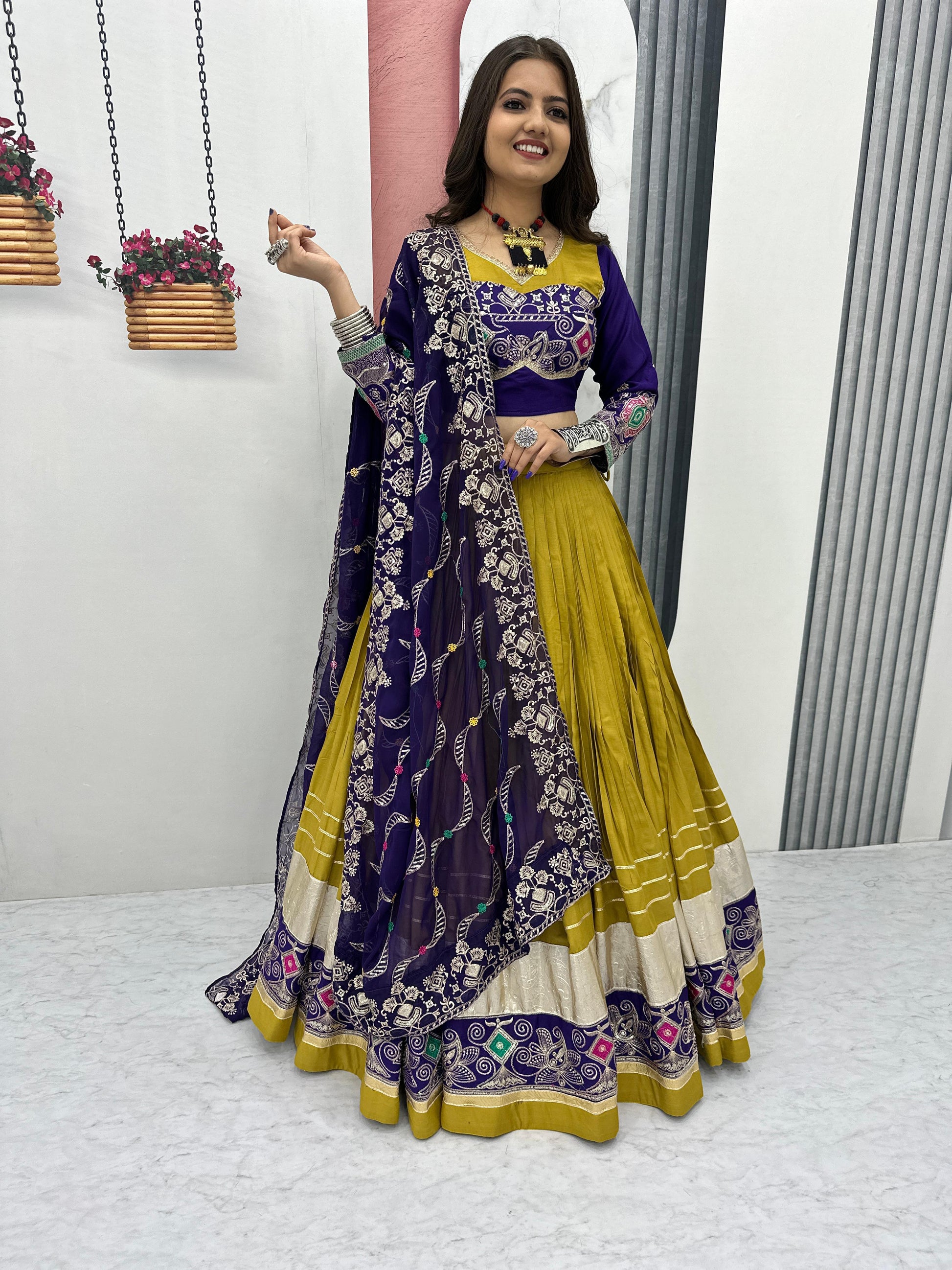 Hooriya fashions - Navratri Special Pure Cotton Lehenga Choli