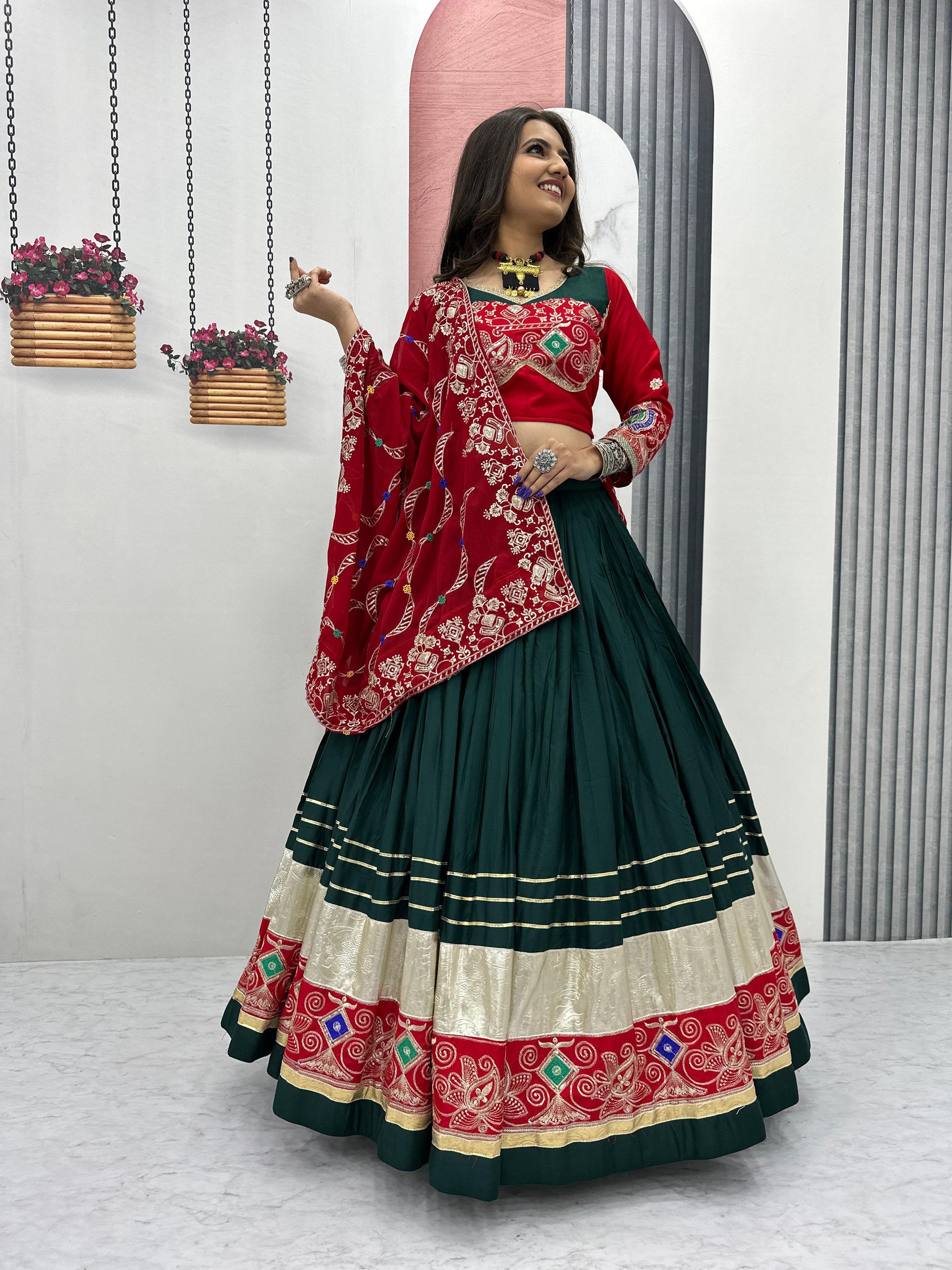 Hooriya fashions - Navratri Special Pure Cotton Lehenga Choli