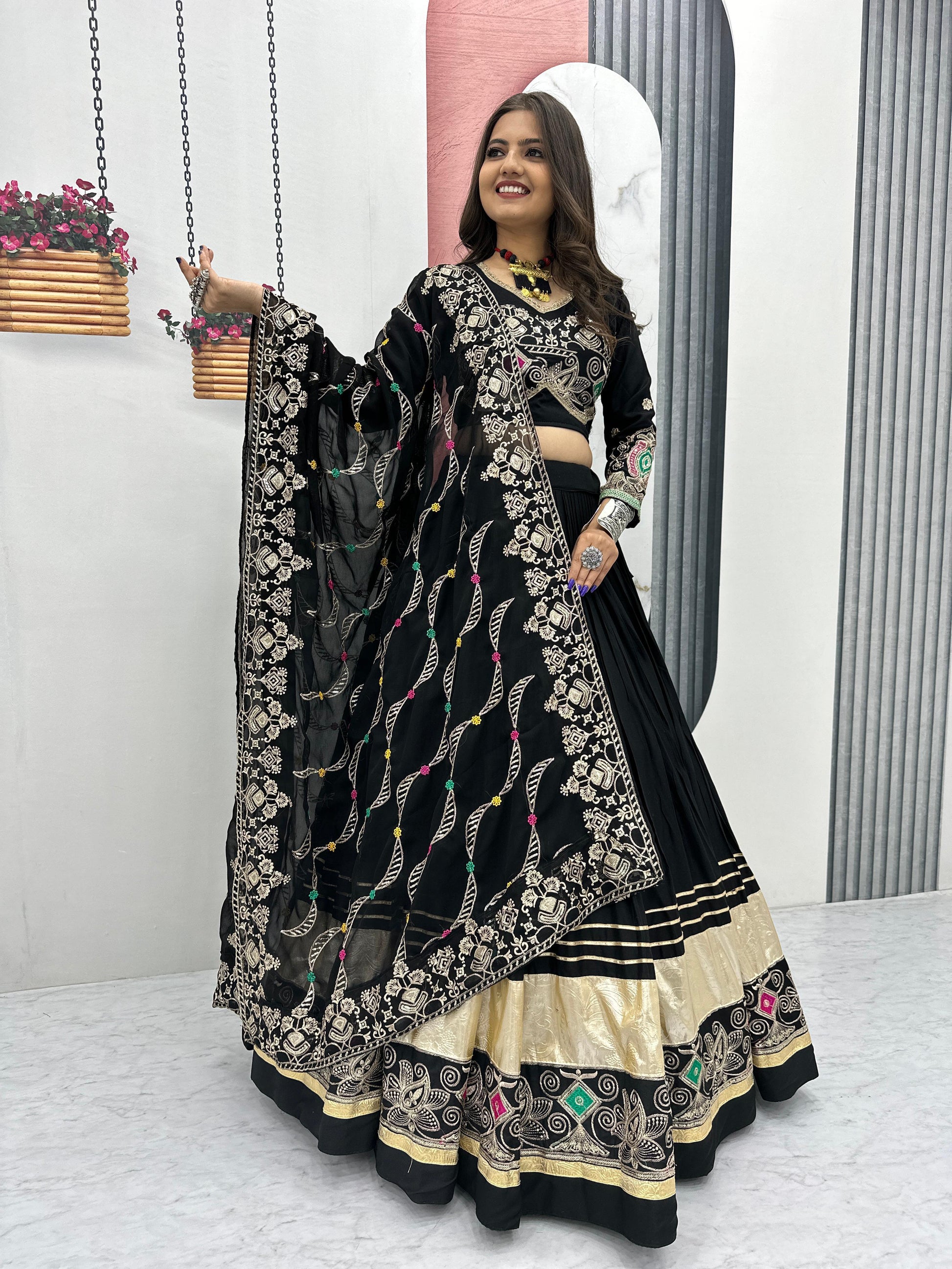 Hooriya fashions - Navratri Special Pure Cotton Lehenga Choli