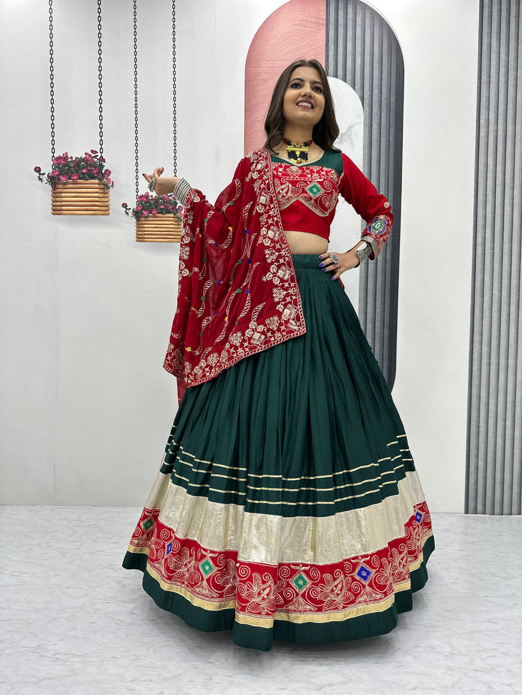 Hooriya fashions - Navratri Special Pure Cotton Lehenga Choli