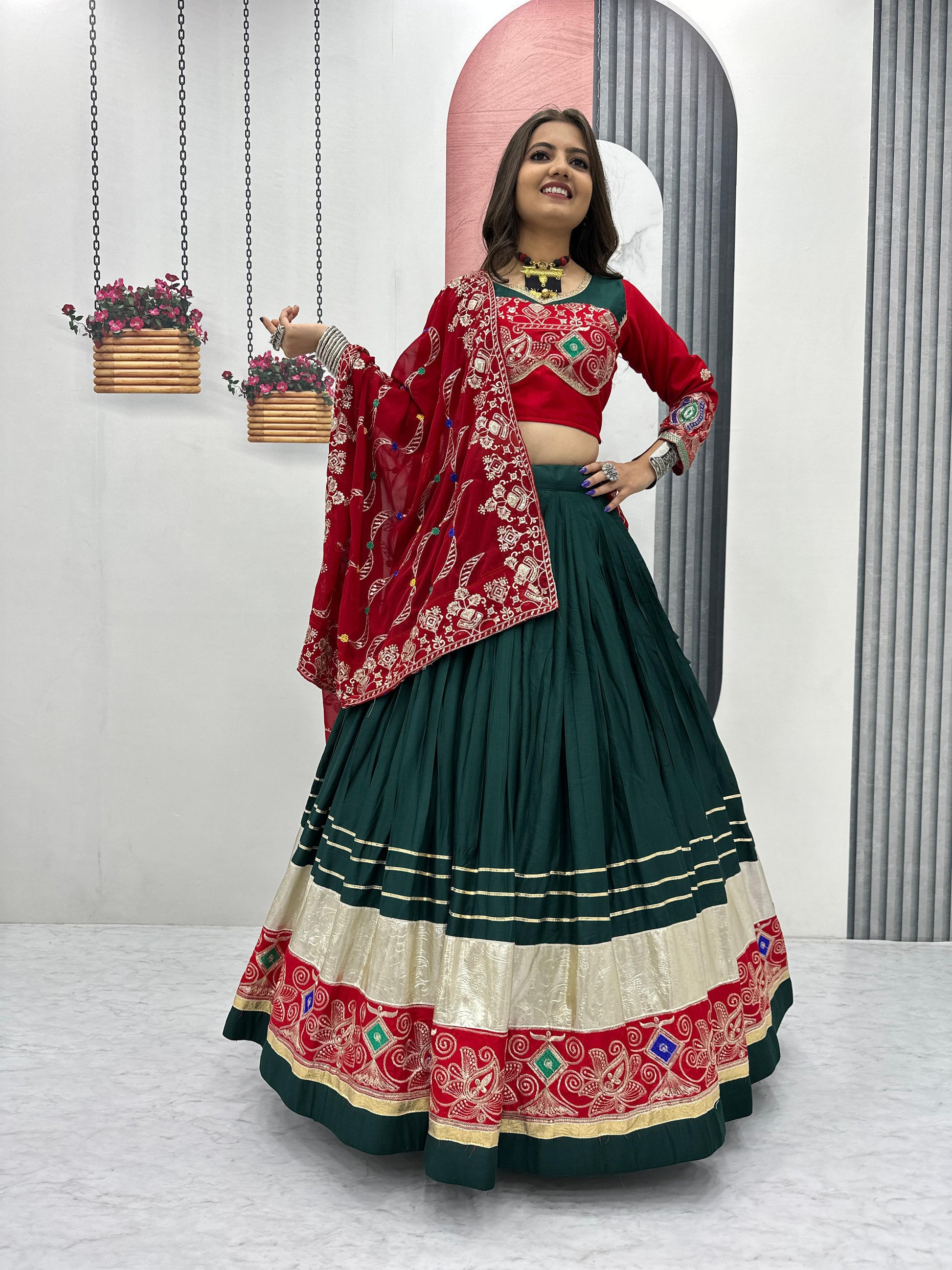 Hooriya fashions - Navratri Special Pure Cotton Lehenga Choli