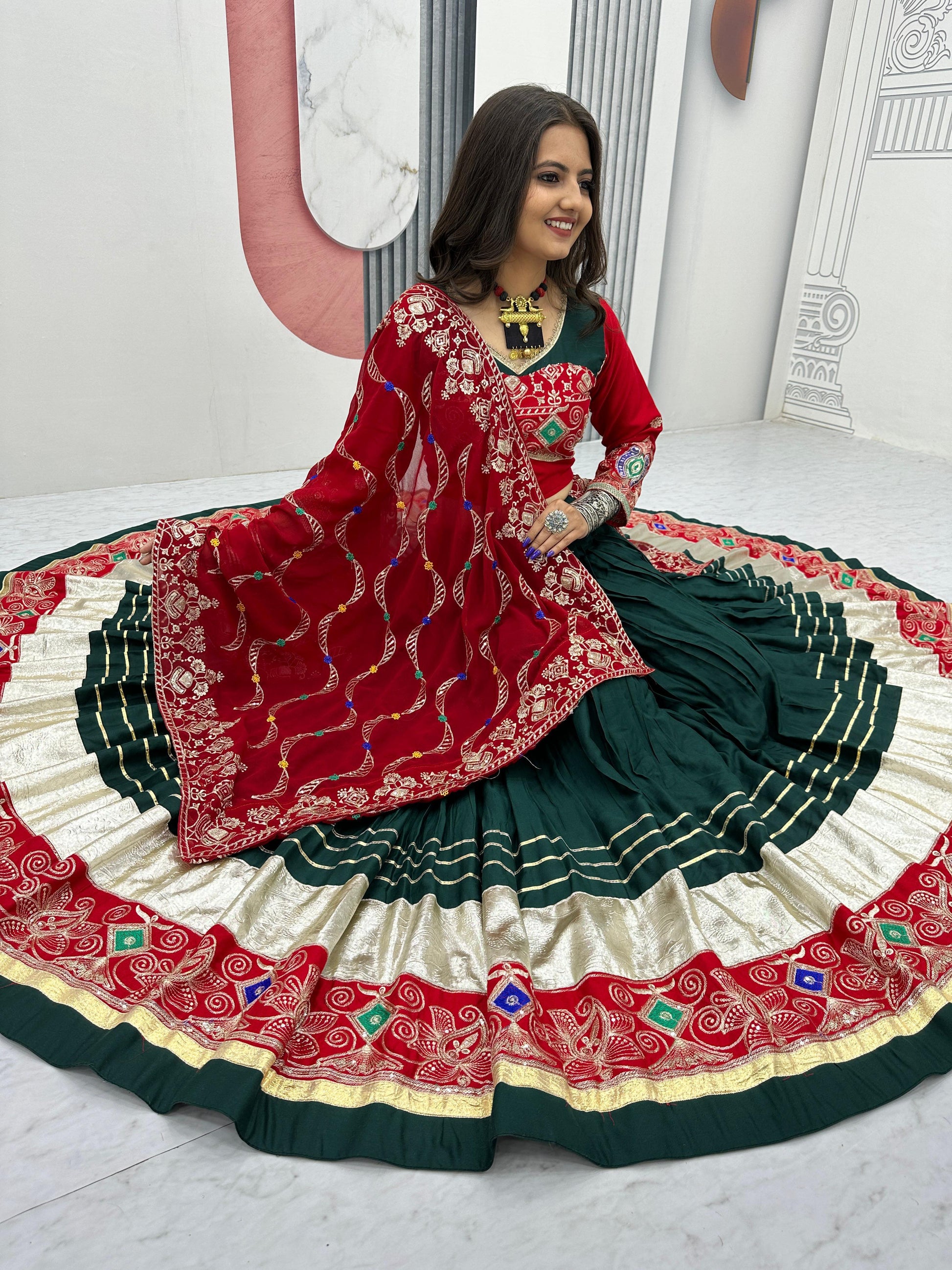 Hooriya fashions - Navratri Special Pure Cotton Lehenga Choli