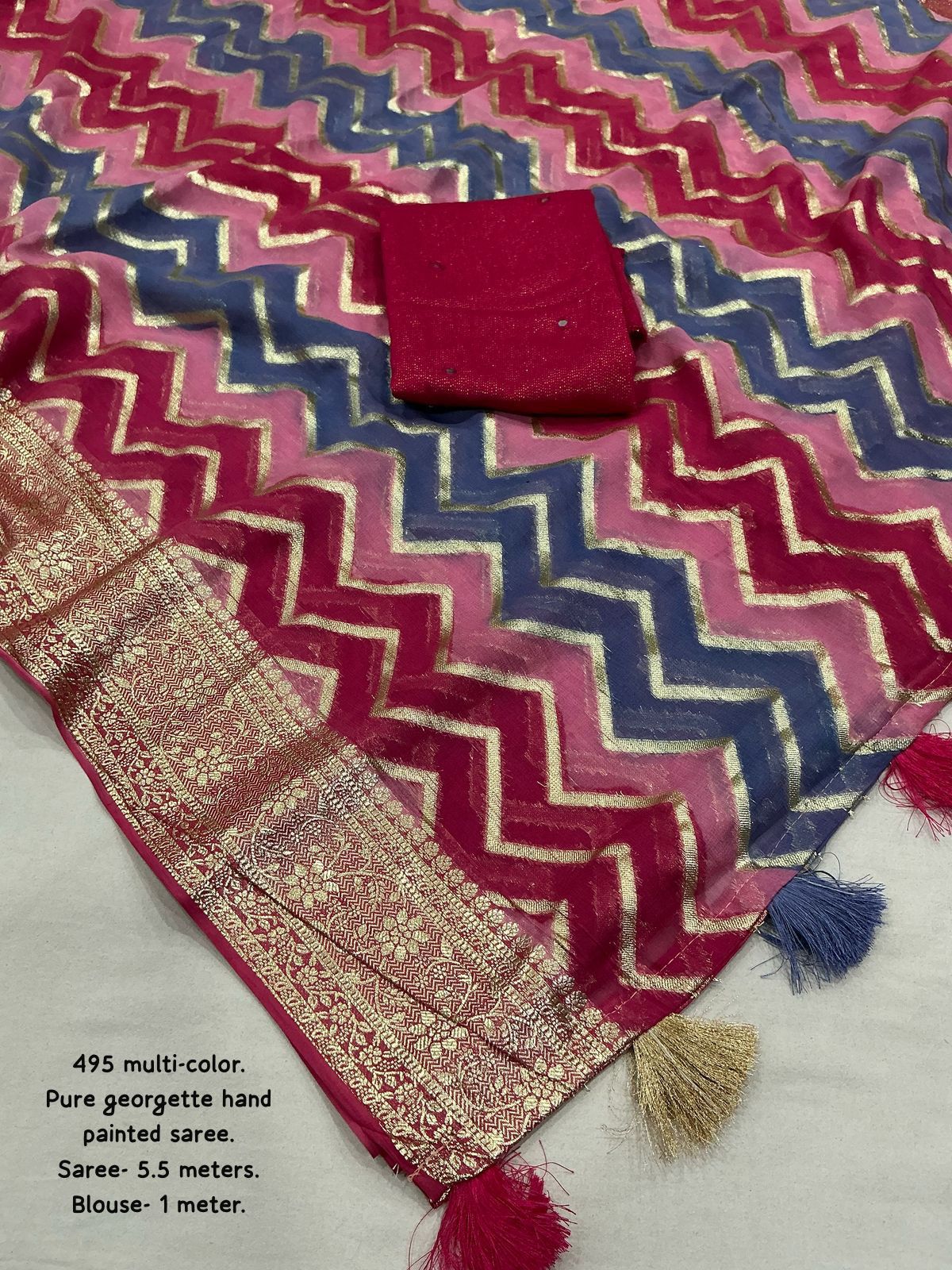 Hooriya Fashions - New fancy pure georgette saree.