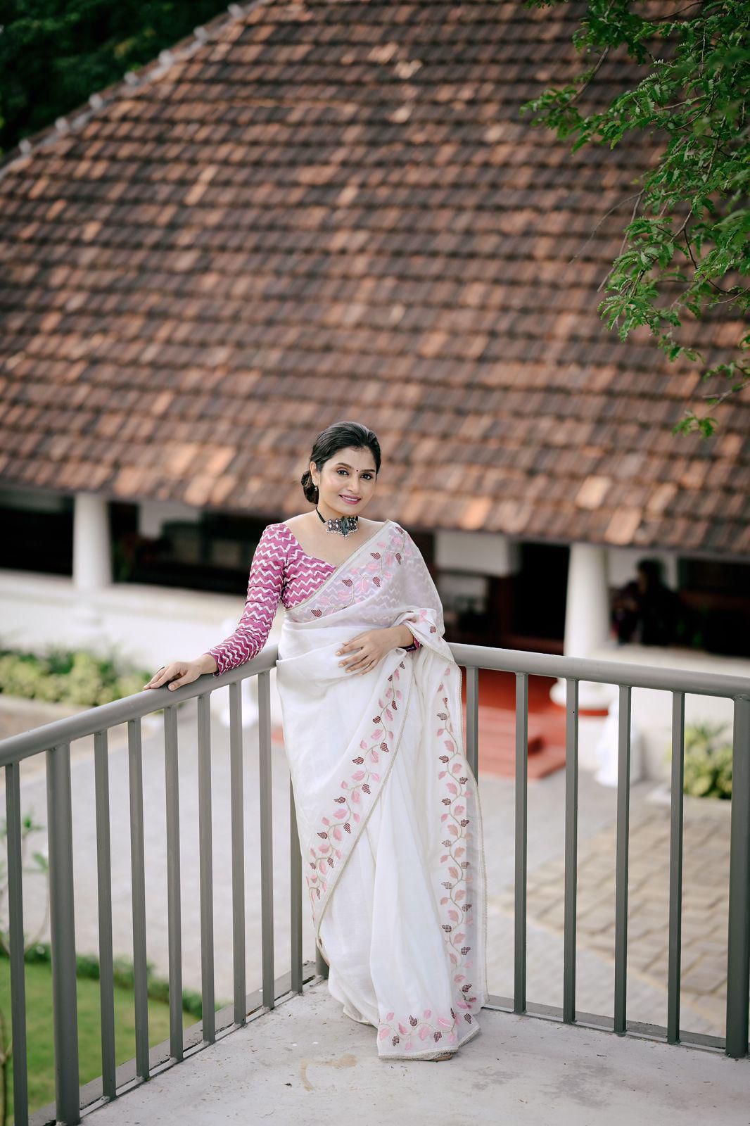 Hooriya Fashions -  premium single color edition deaigner saree.