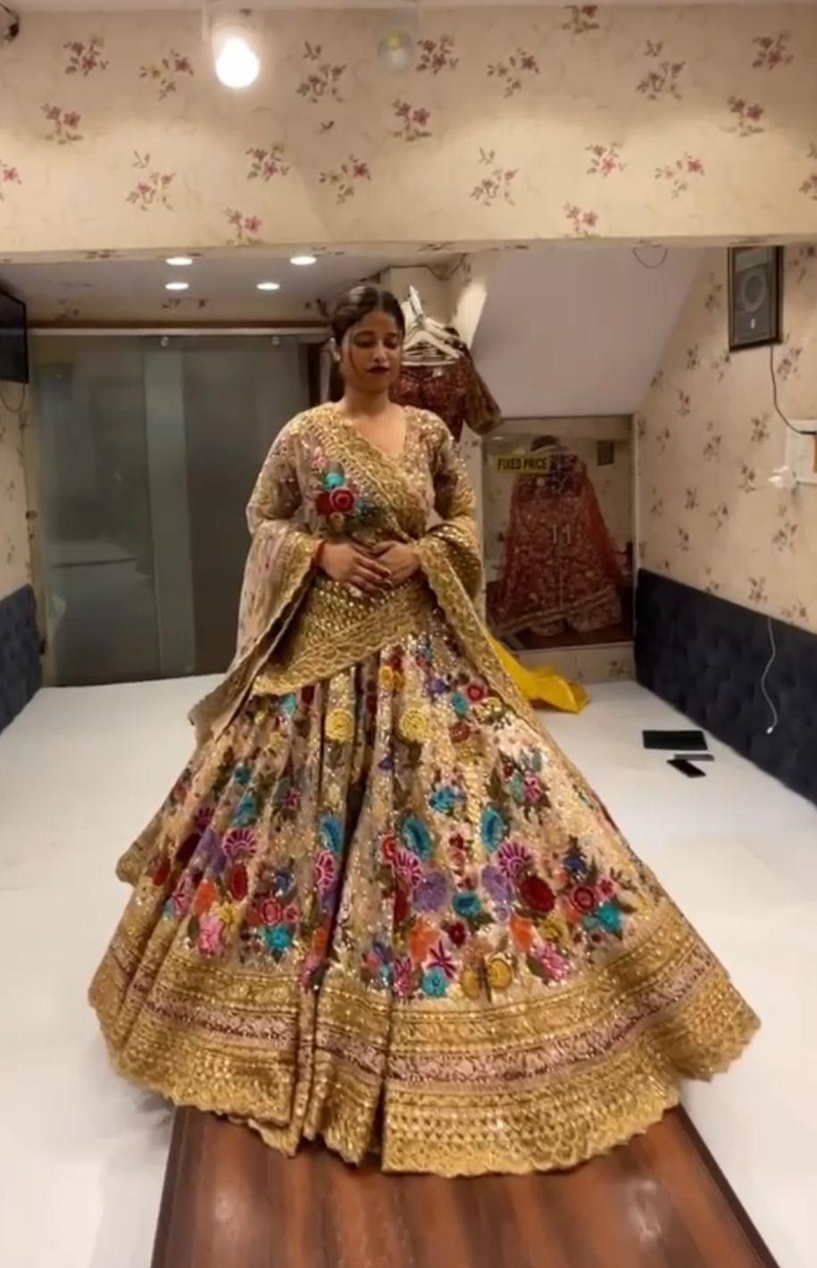Hooriya Fashions - Georgette Lehenga.