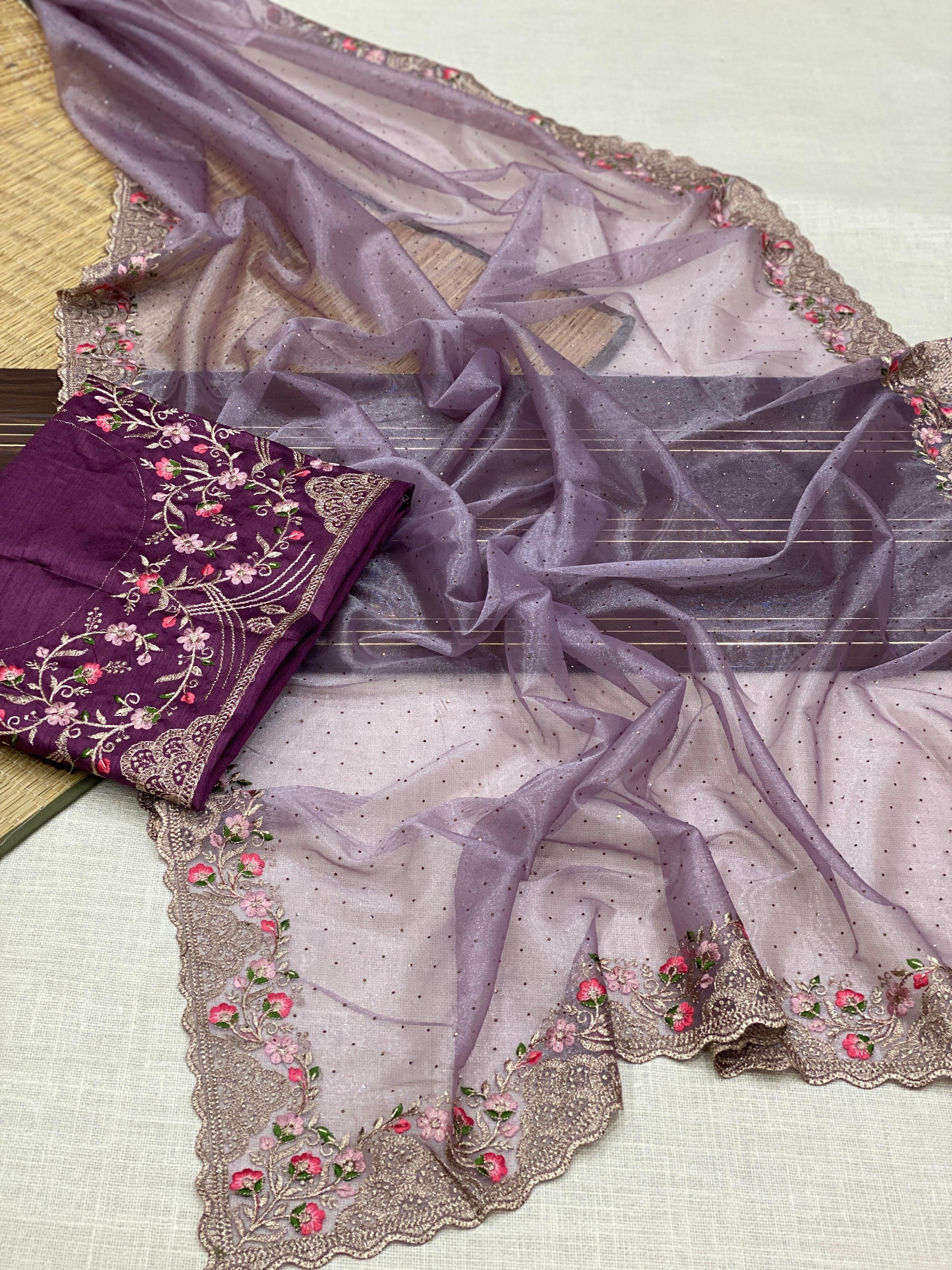 Hooriya fashions - Twill net sarees
