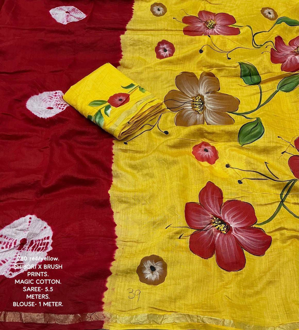 Hooriya Fashions - Fancy and beautiful combination tye and dye Sarees.