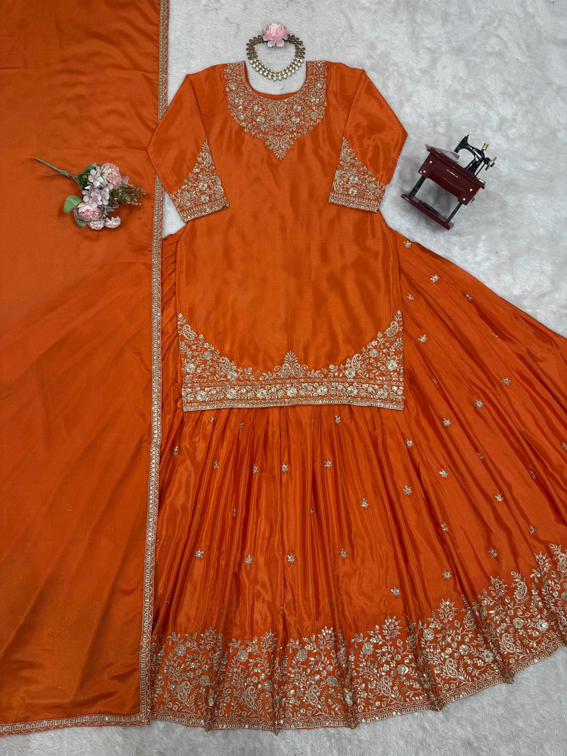 Hooriya Fashions - Lehngha Dupata