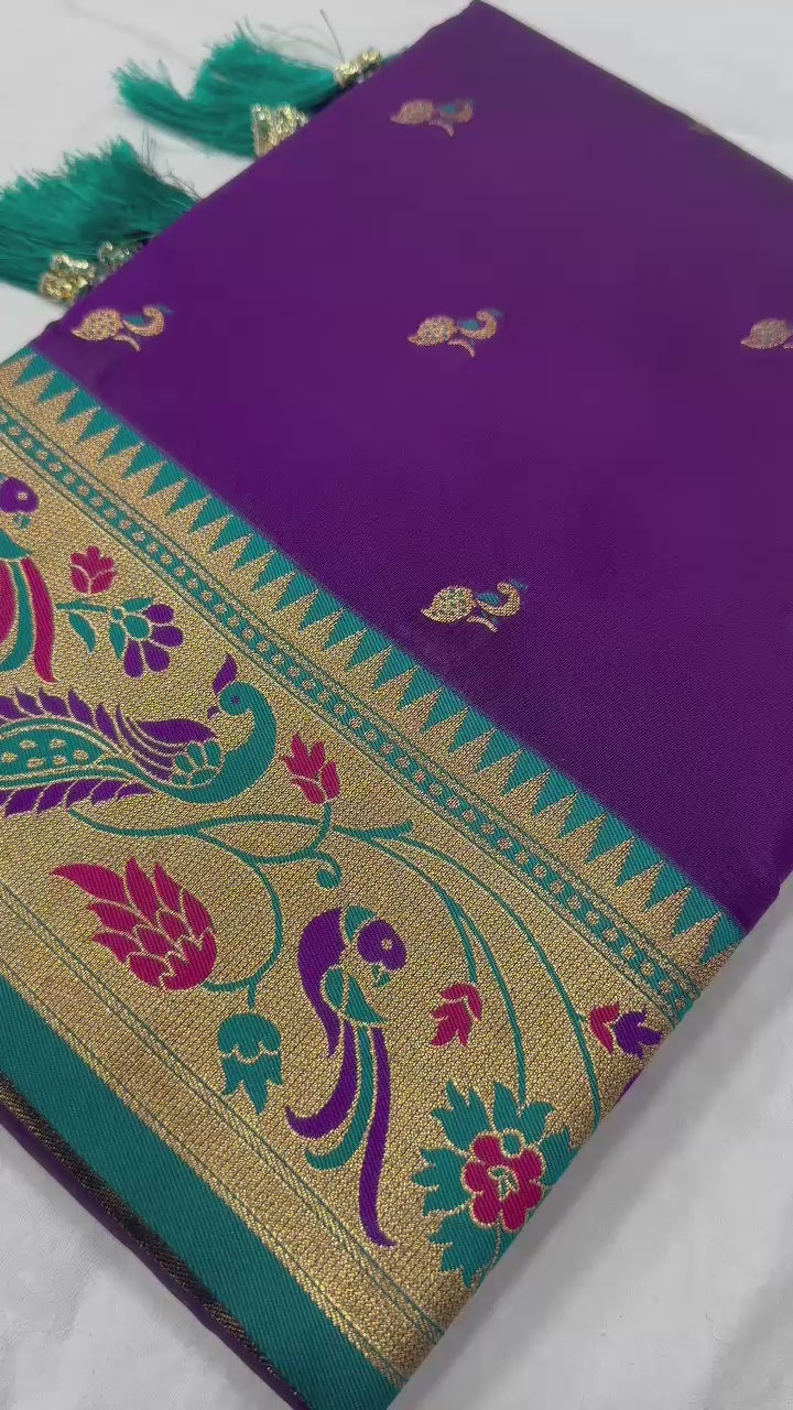 Hooriya Fashions - Soft Pethani silk saree