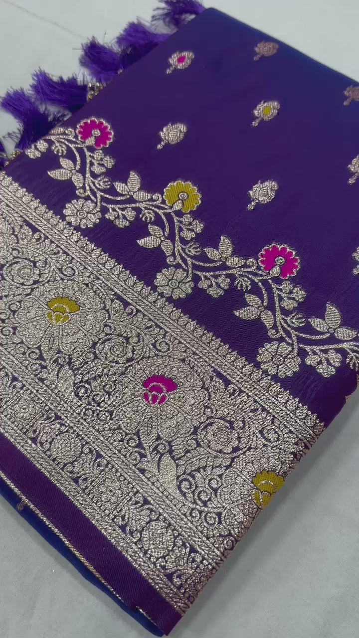 Hooriya fashions - Soft Banarasi silk saree with zari weaving saree