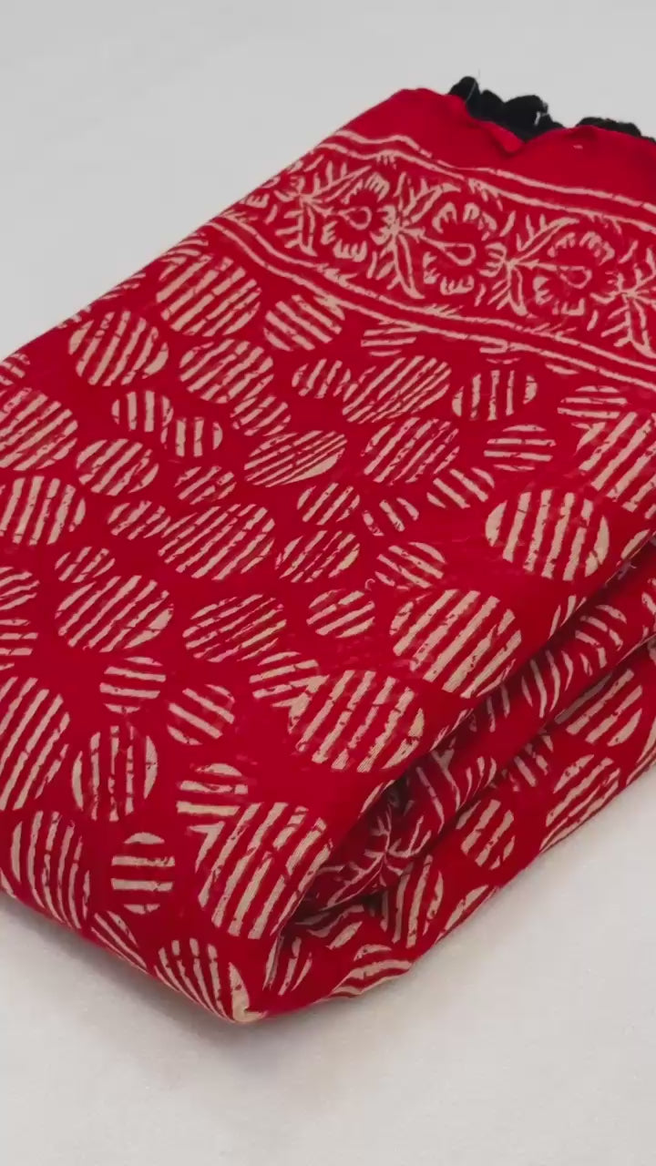 Hooriya fashions - soft Cotton ikkat print sarees