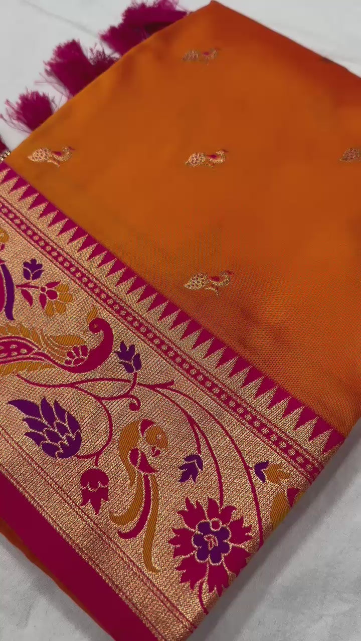 Hooriya Fashions - Soft Pethani silk saree