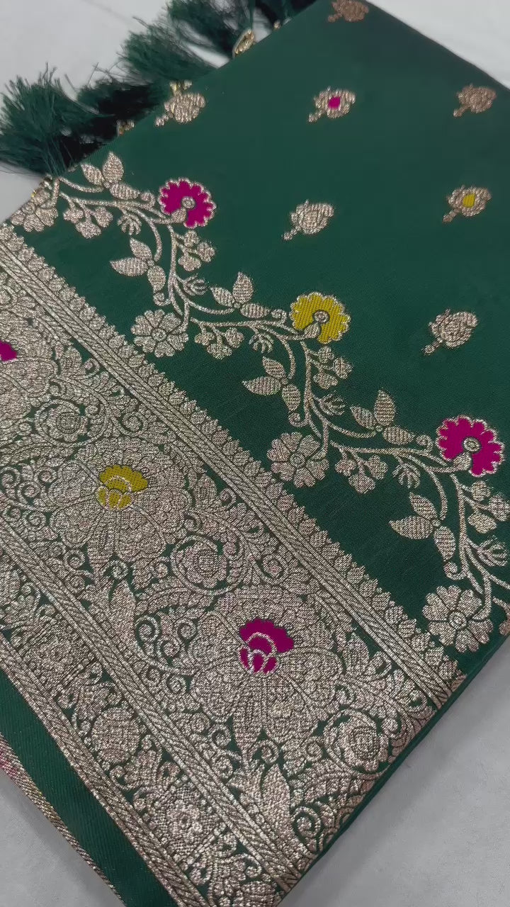 Hooriya fashions - Soft Banarasi silk saree with zari weaving saree