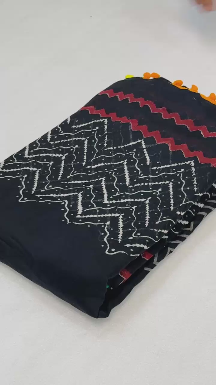 Hooriya fashions - soft Cotton ikkat print sarees