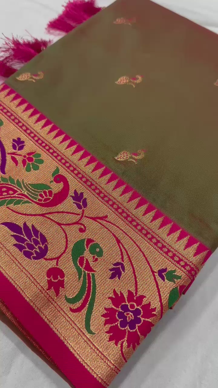 Hooriya Fashions - Soft Pethani silk saree