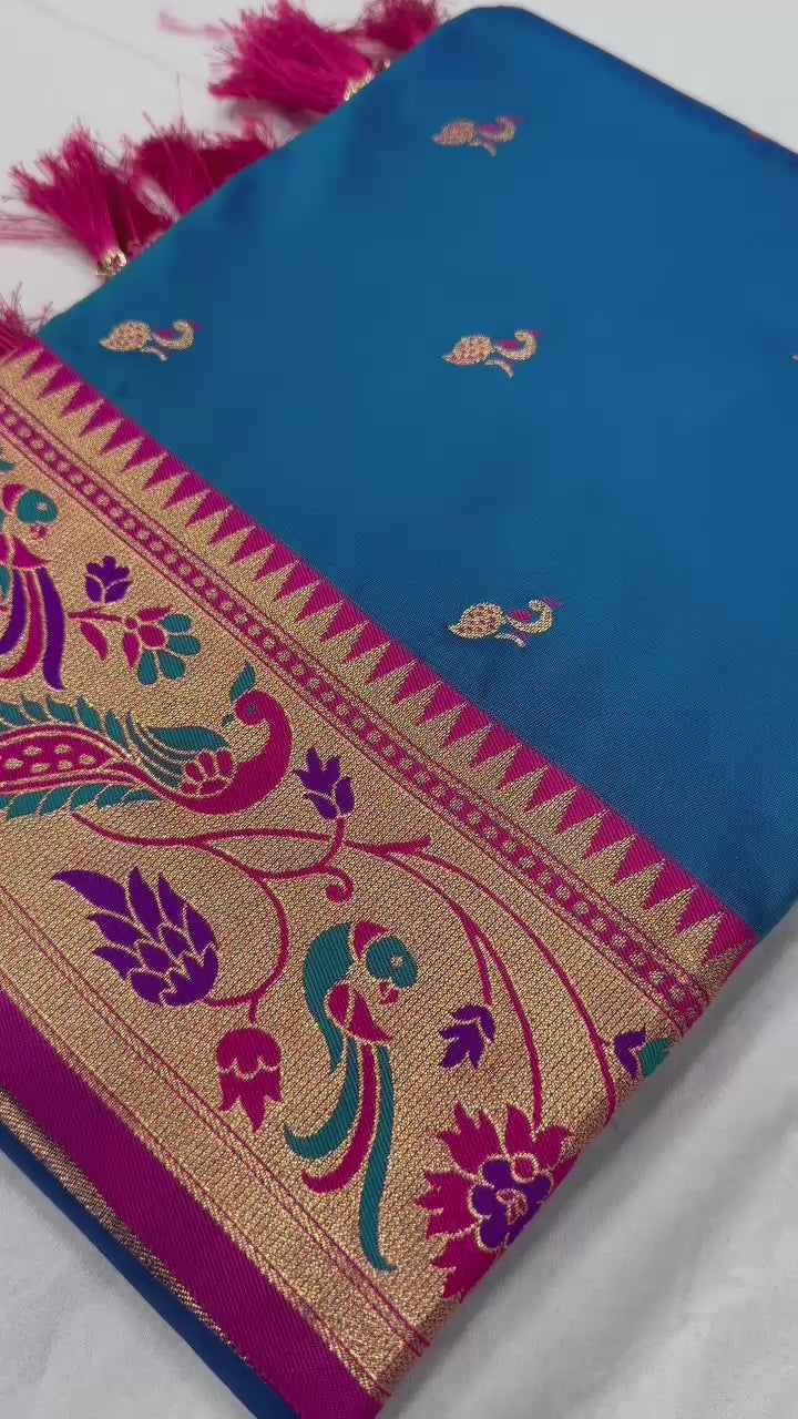 Hooriya Fashions - Soft Pethani silk saree