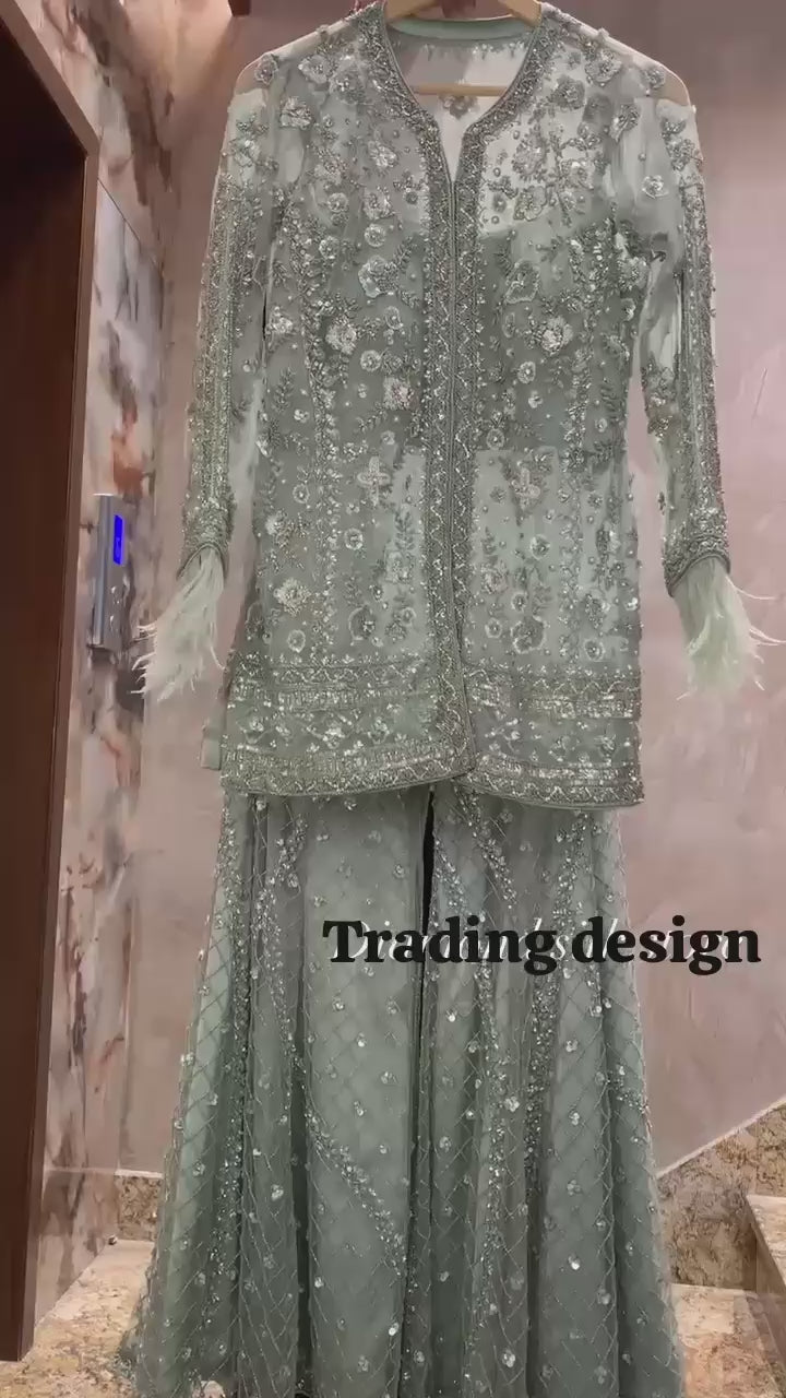 Hooritya Fashions - TOP AND PLAZZO SET