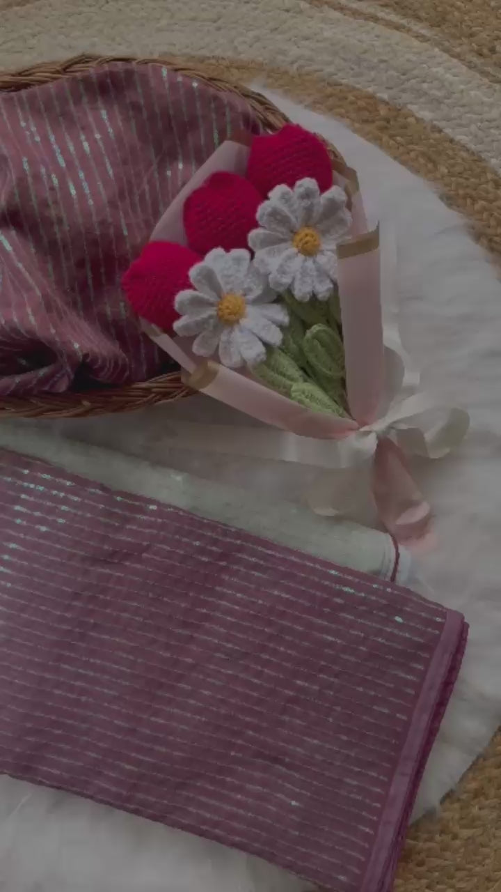 HOORIYA FASHIONS - PREMIUM SOFT MUGA COTTON SAREE.