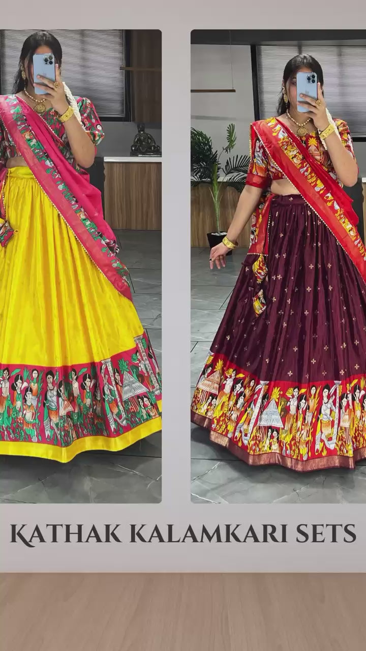 Hooriya Fashions - Kathak Kalamkari Lehenga.