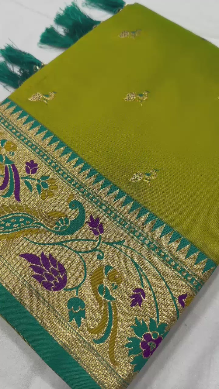 Hooriya Fashions - Soft Pethani silk saree