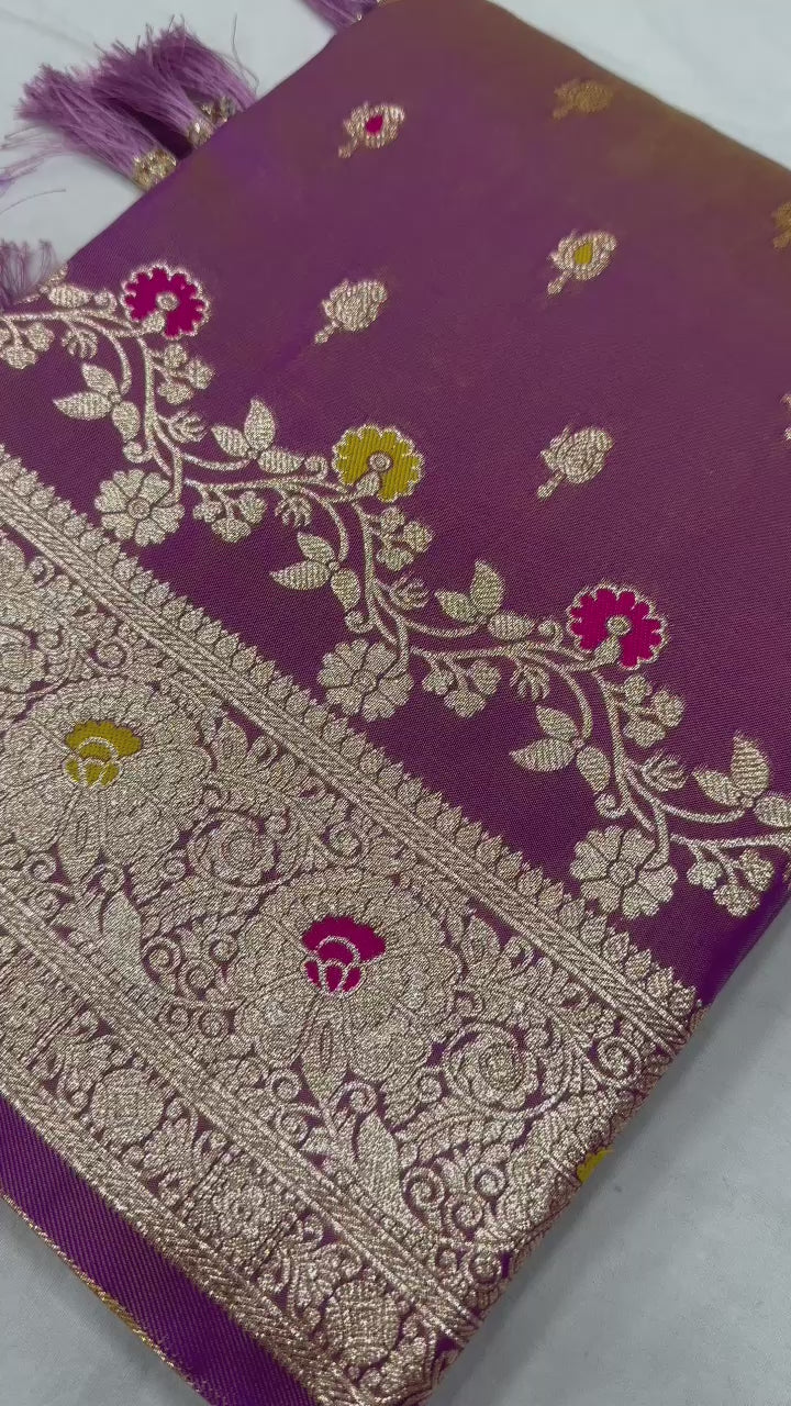 Hooriya fashions - Soft Banarasi silk saree with zari weaving saree