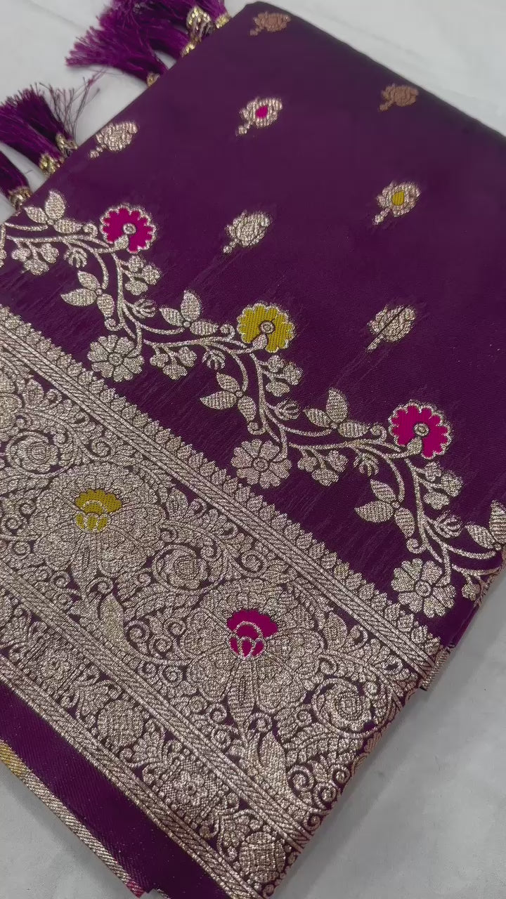 Hooriya fashions - Soft Banarasi silk saree with zari weaving saree