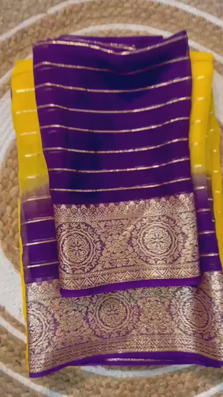 Hooriya fashions - 3D Viscose Georgette Saree