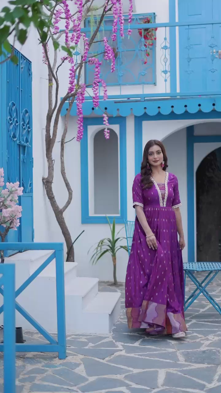 Hooriya fashions - Craft Silk gown