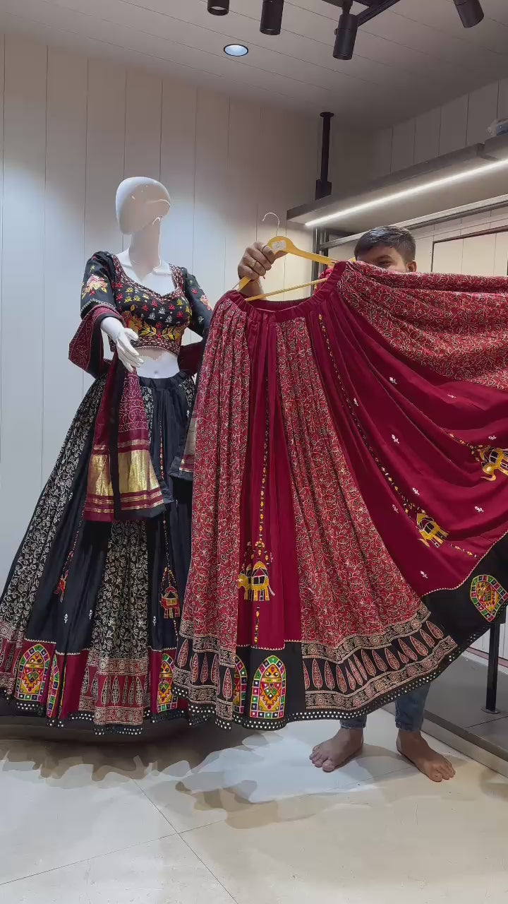 Hooriya Fashions -  Original mirror manual work in skirt and blouse
