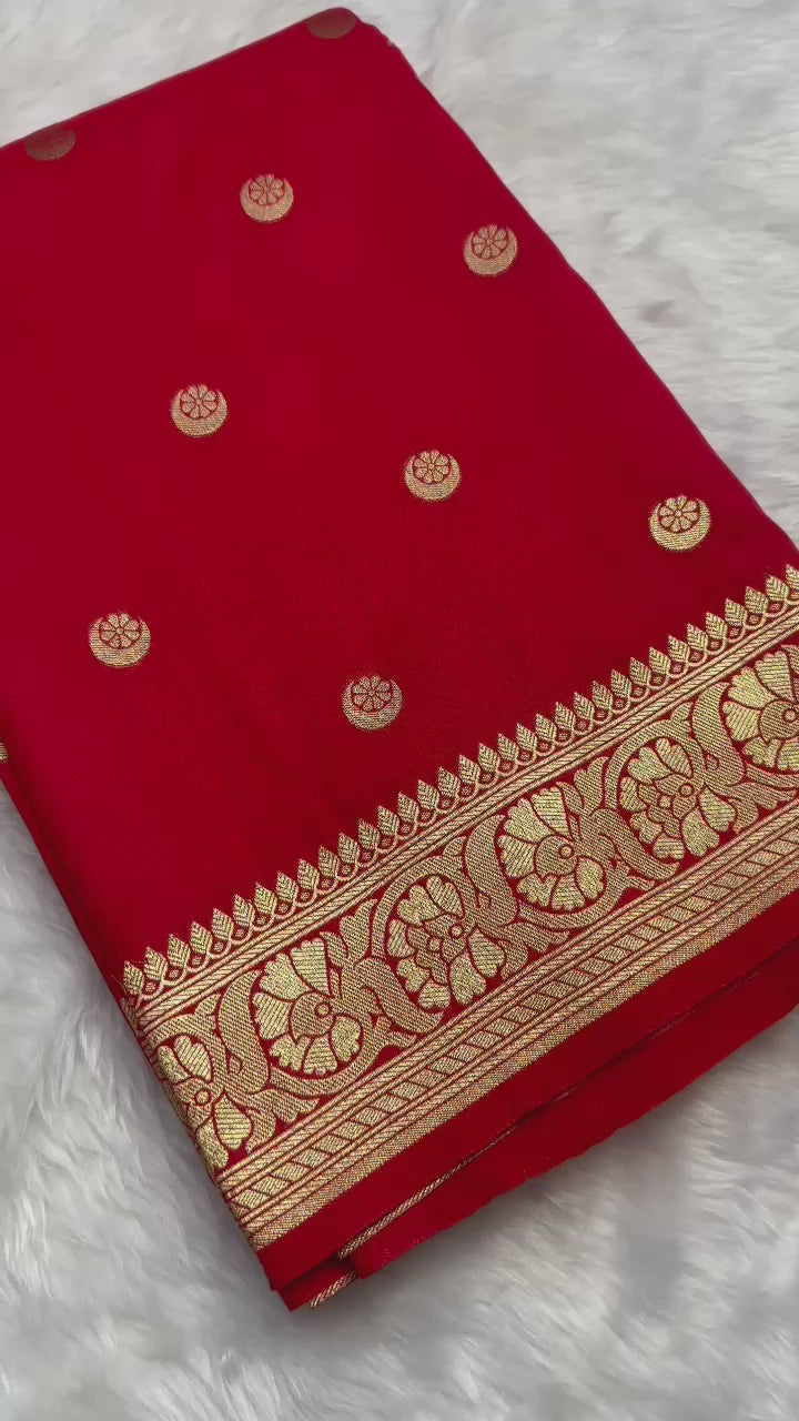 Hooriya fashions - Soft silk saree with Beautiful gold Zari design