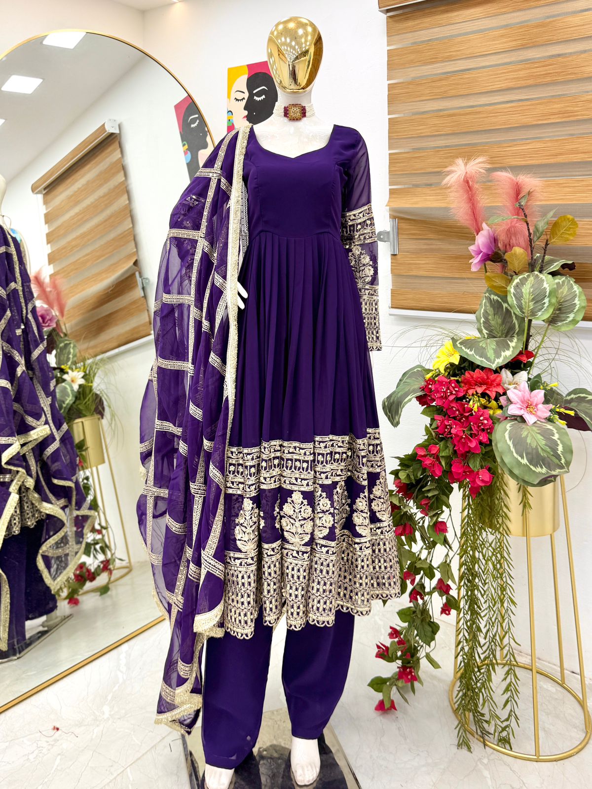 Hooriya Fashions - Designer Party Sharara Suit & Dupatta Set