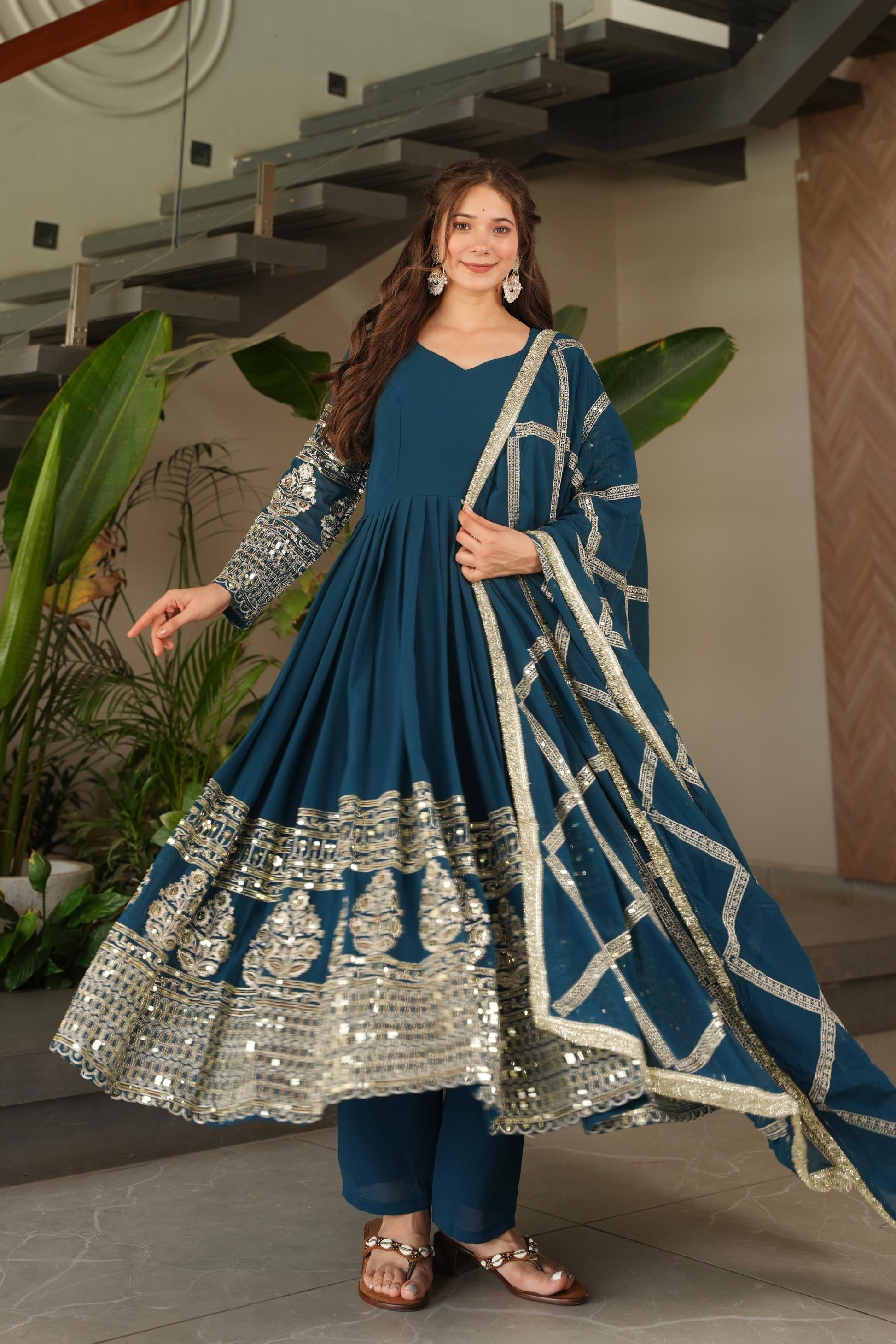 Hooriya Fashions - Designer Party Sharara Suit & Dupatta Set