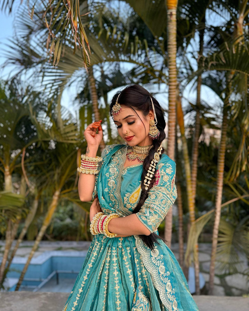 HOORIYA FSHIONS - Heavy Embroidery Lenhanga Choli