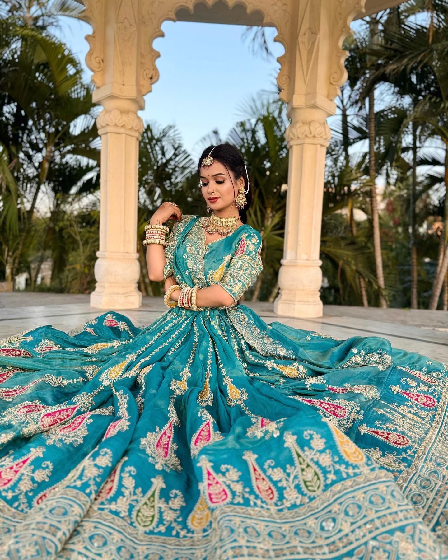 HOORIYA FSHIONS - Heavy Embroidery Lenhanga Choli