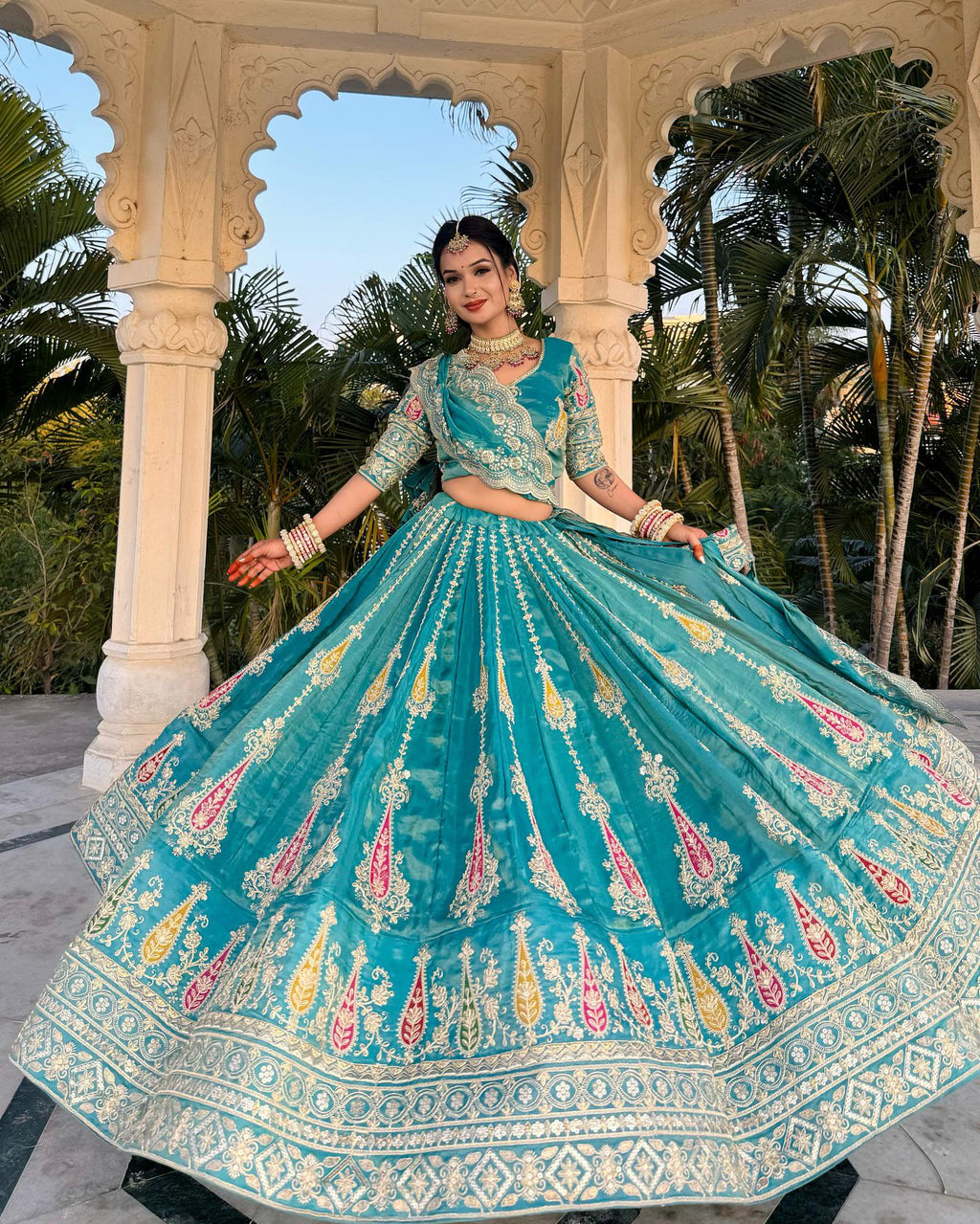 HOORIYA FSHIONS - Heavy Embroidery Lenhanga Choli
